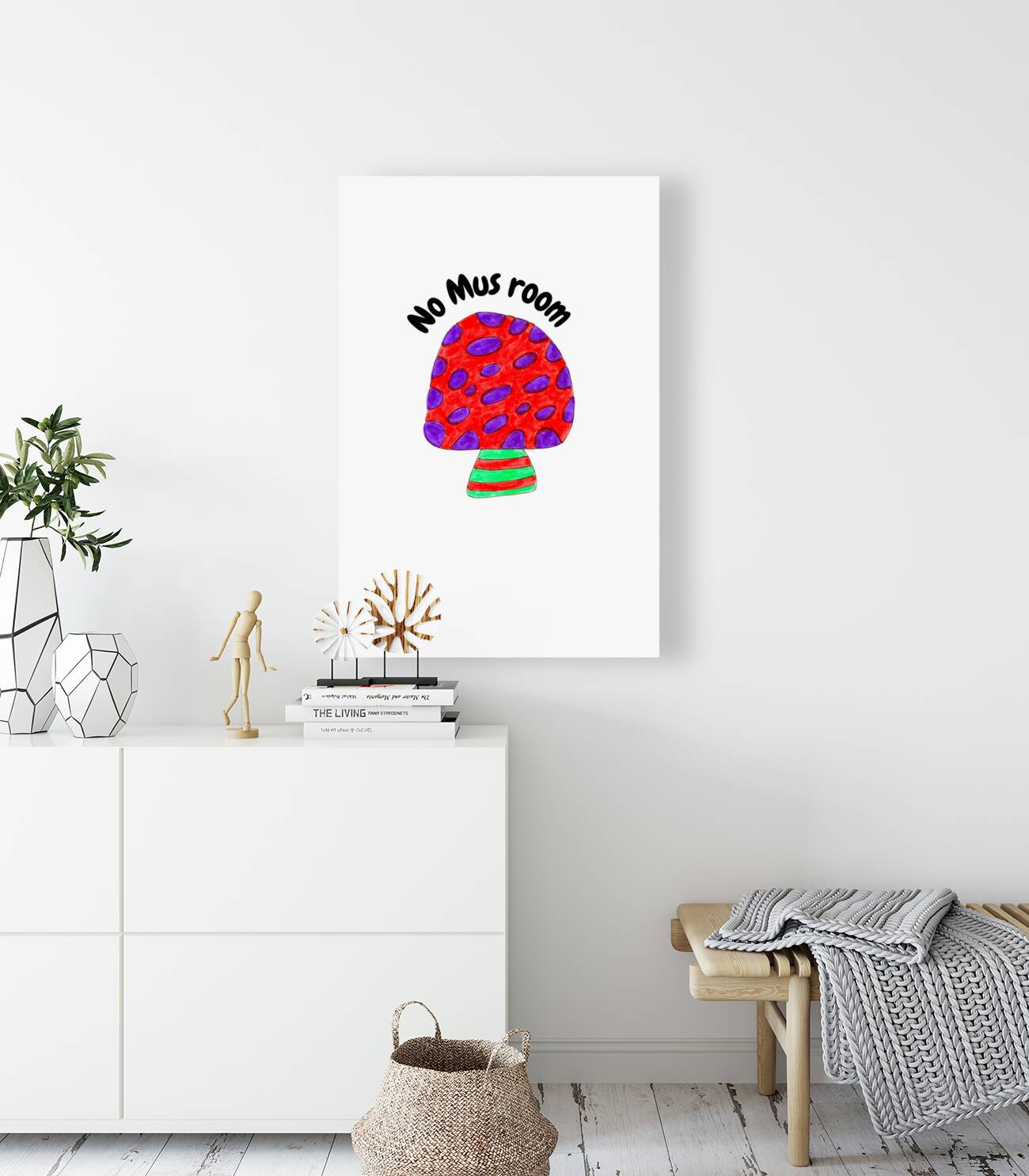 Abstract No Mus room Black Text Version Reproduction