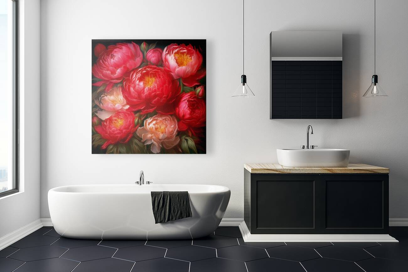 Bouquet of Peonies Reproduction