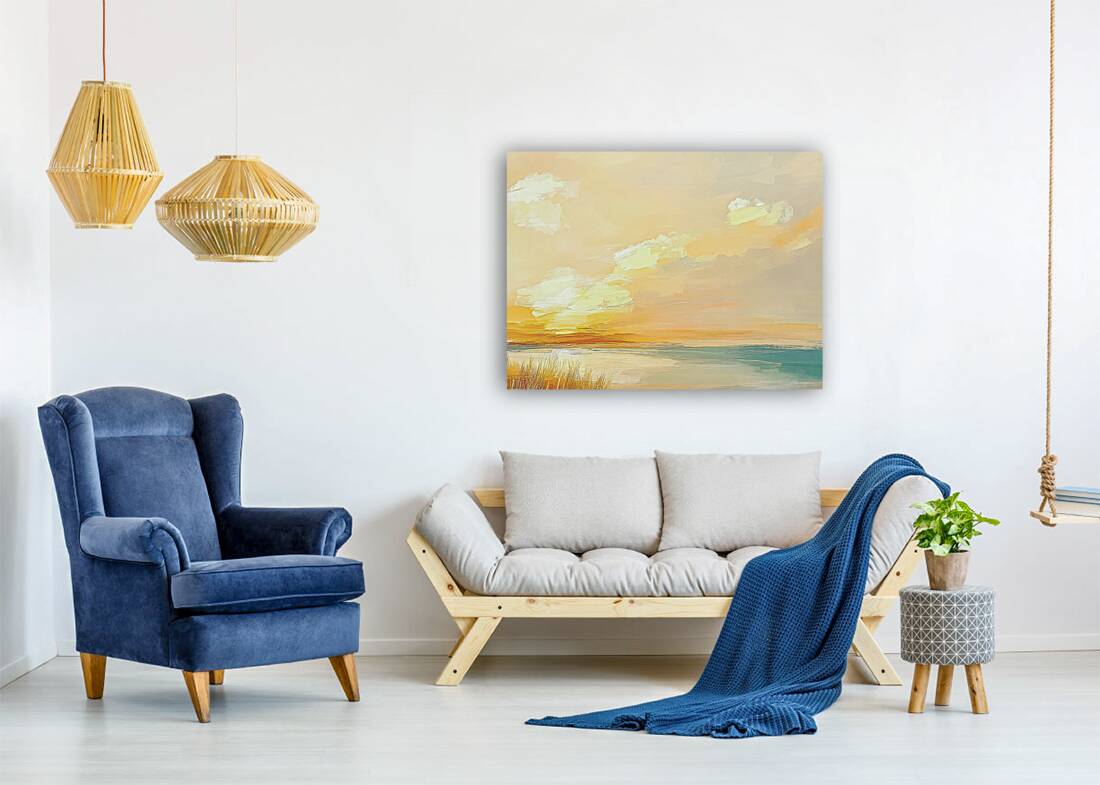 Simple Pastel Seascape Reproduction