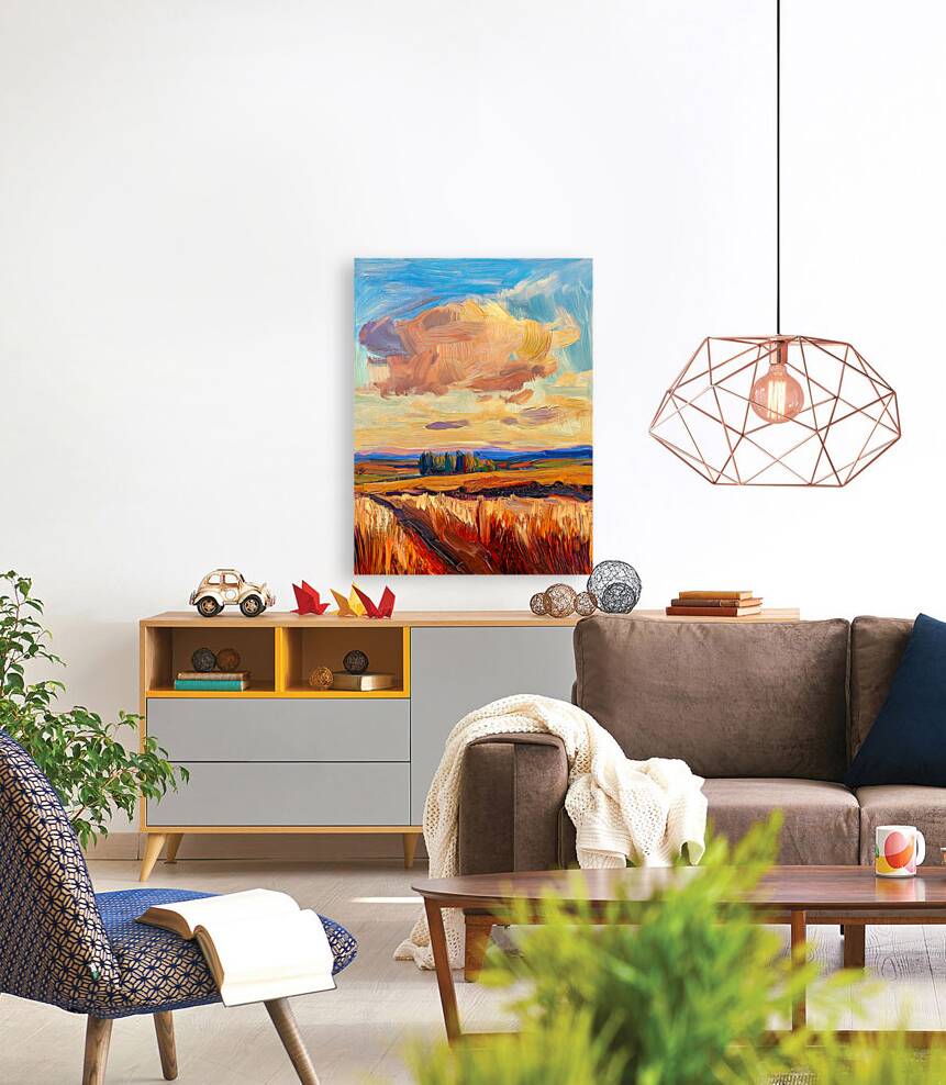 Landscape in Warm Neutral Tones Reproduction