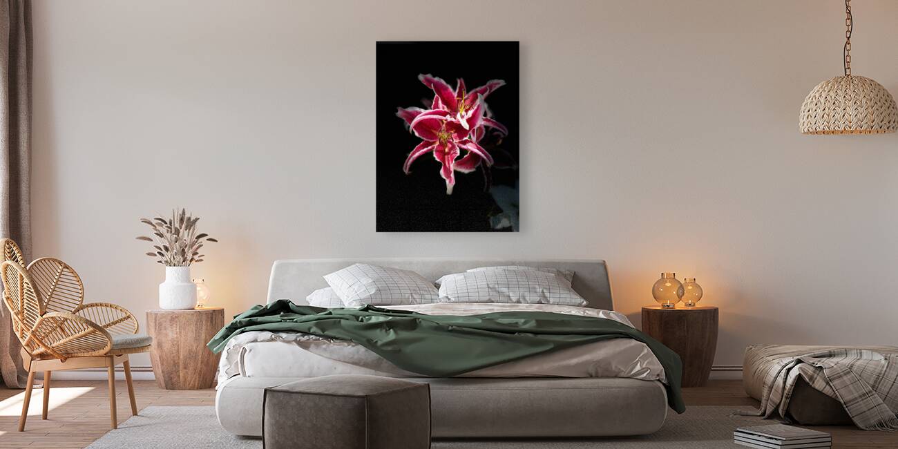 Vibrant Pink Lilies Reproduction