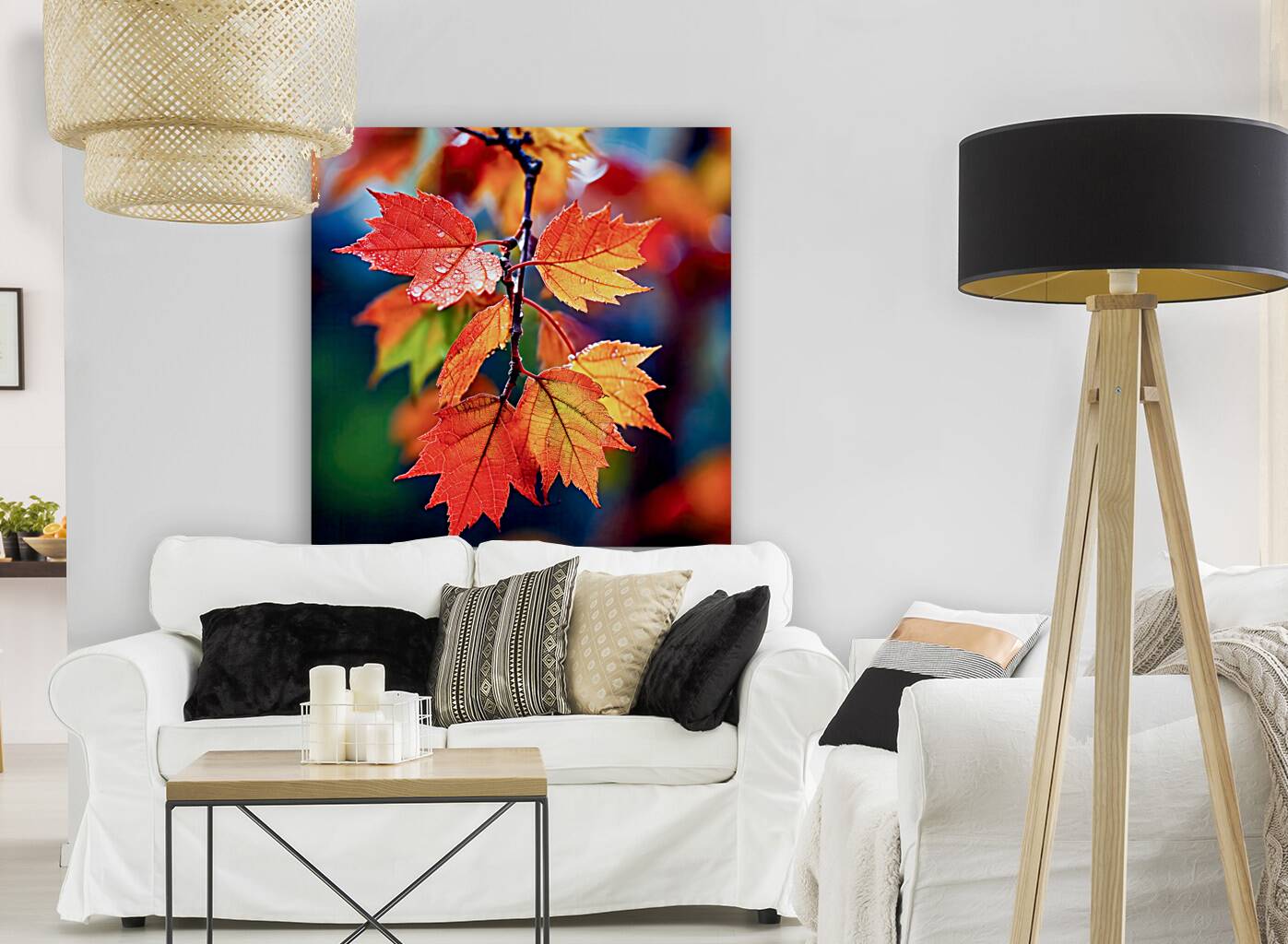 Wet Maple Leaves Reproduction