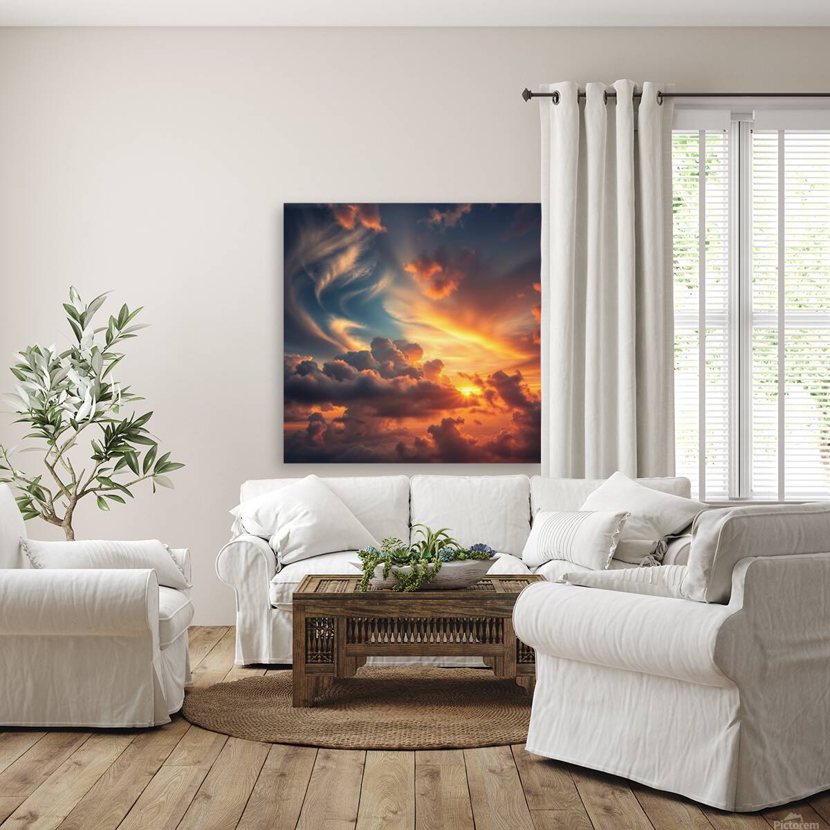 Sun and clouds Reproduction