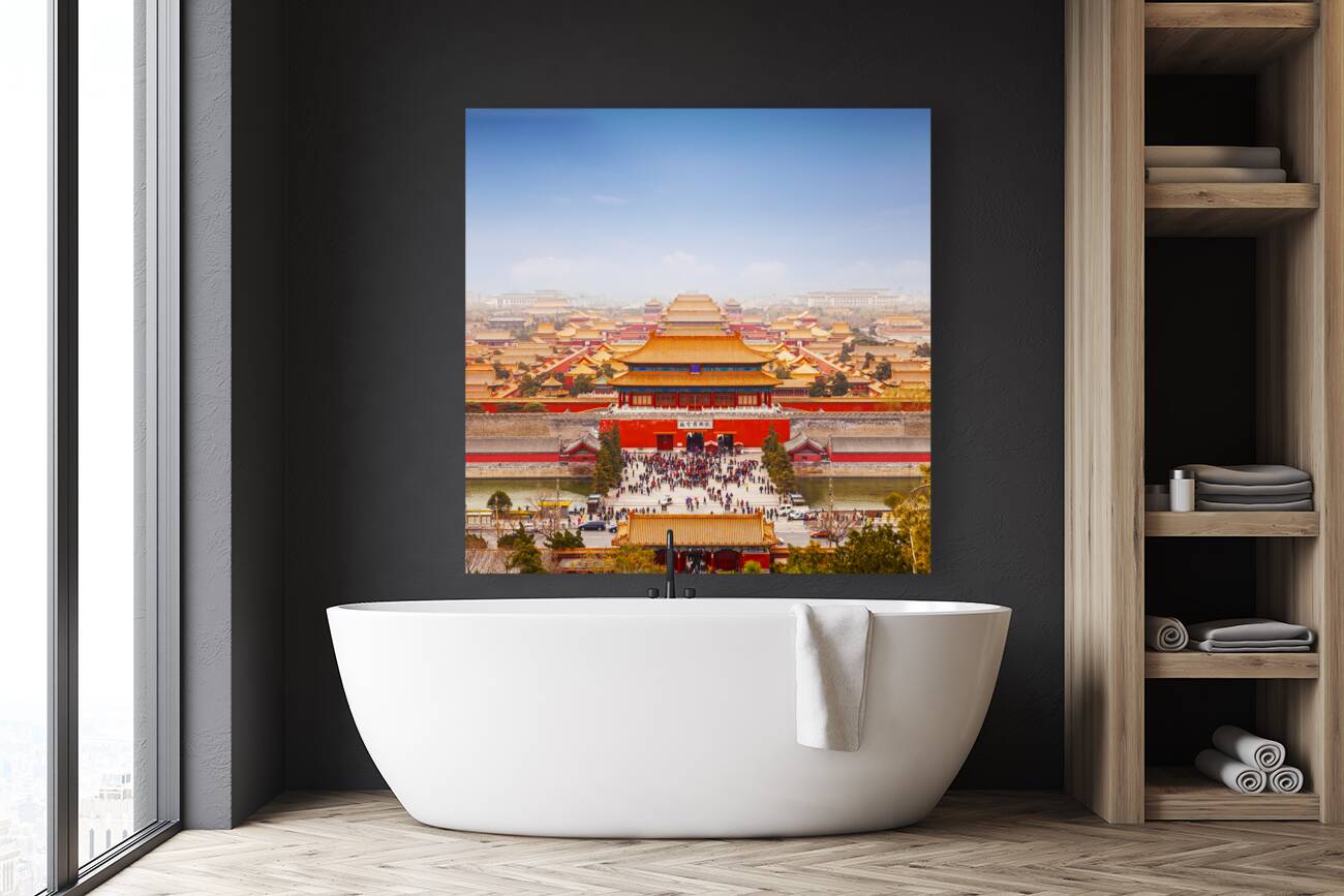 Beijing Forbidden City Skyline Square Reproduction