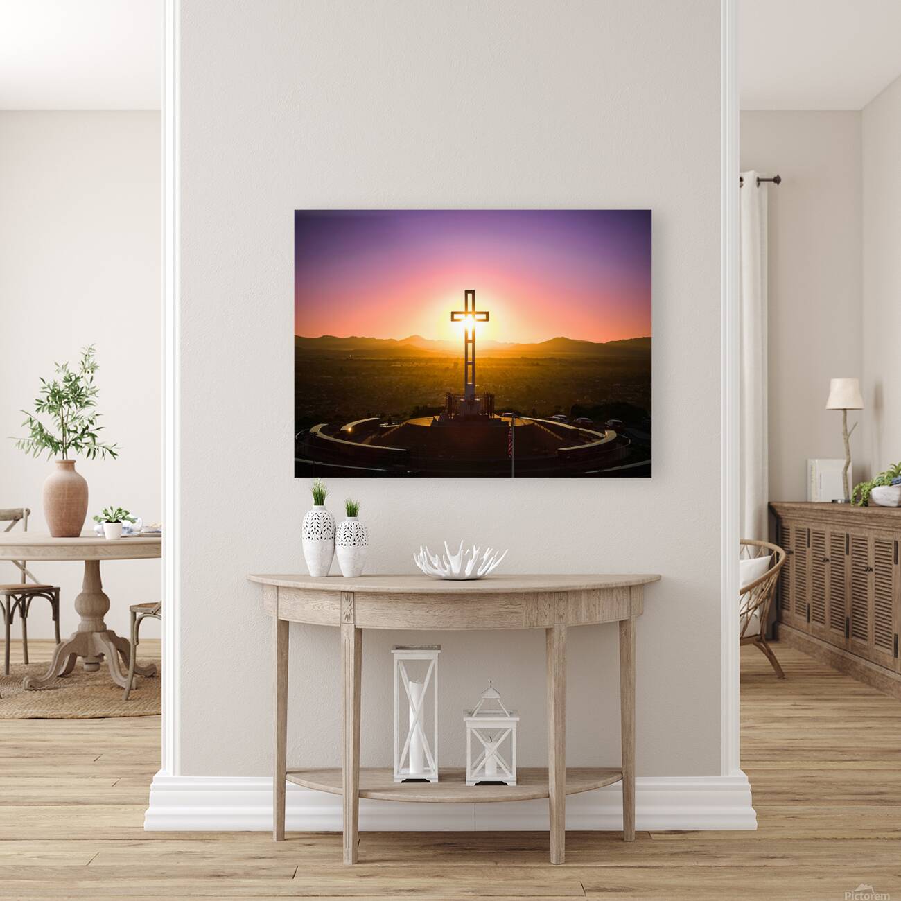 Sunrise Through The Cross Mt. Soledad La Jolla Reproduction