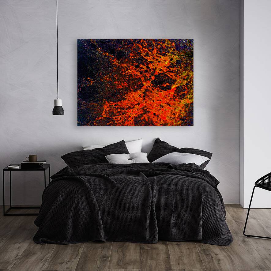    Abstract Fiery Water Reflections                                                                                                                   Reproduction