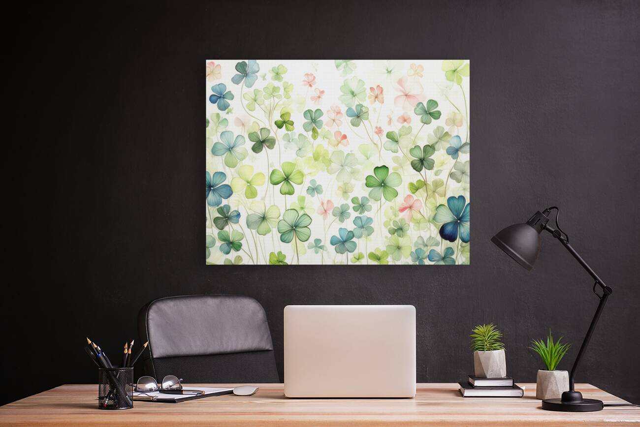 Clover All Over a Focus Wall Reproduction