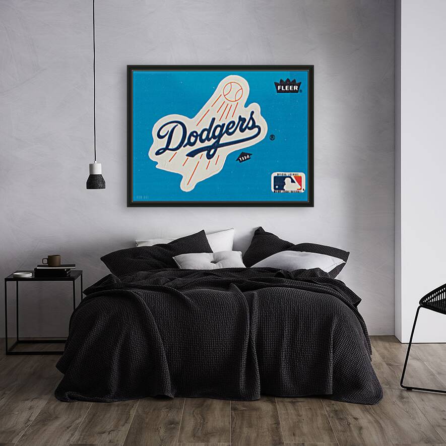 1985 Fleer LA Dodgers Decal Wall Art Reproduction