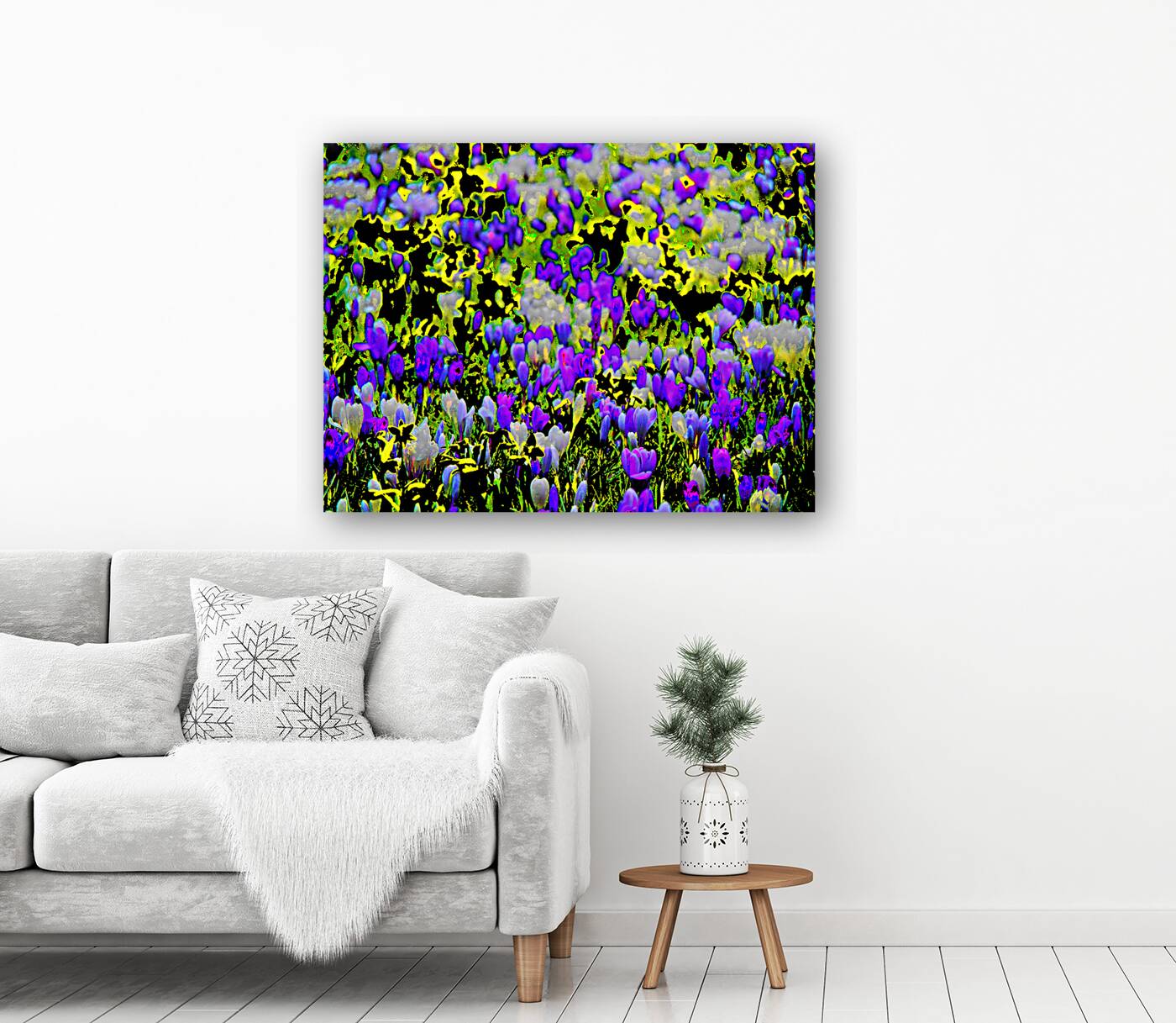   Abstract Vibrant Crocuses                                                    Reproduction