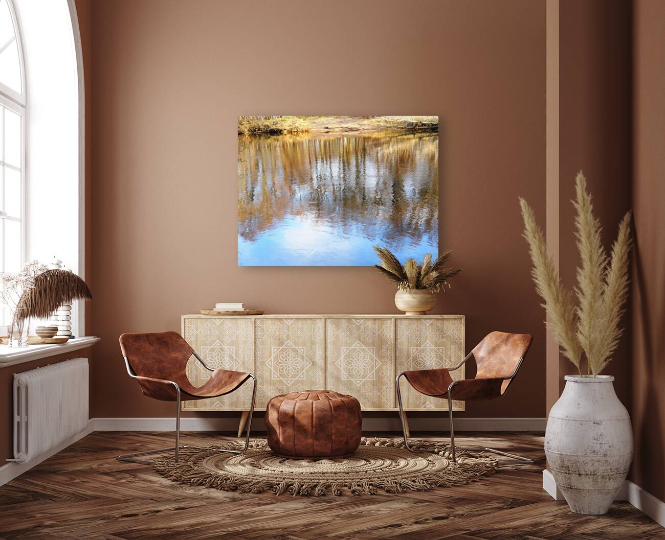 River Speys Spring Reflections                                                                                                                  Reproduction