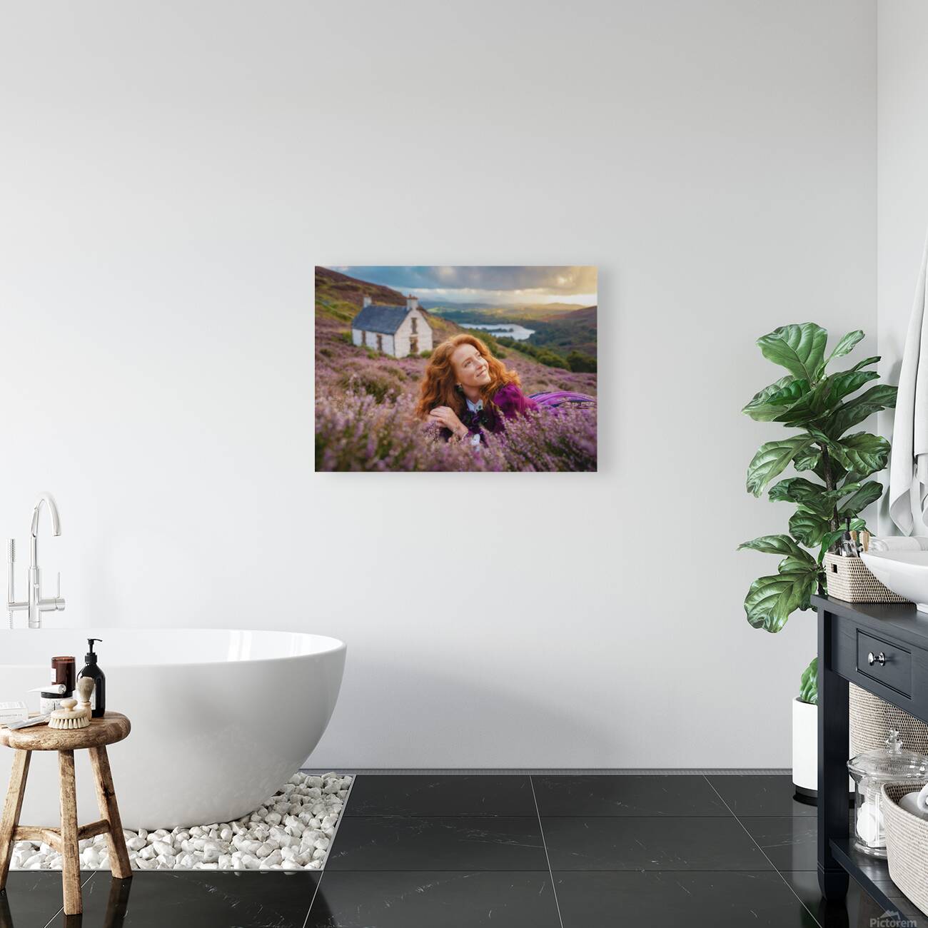 Redheaded Beauty in the Heather Reproduction