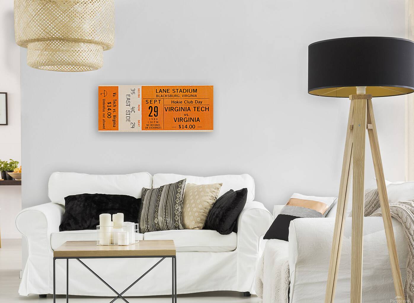 1984 Virginia Cavaliers at Virginia Tech Hokies Reproduction