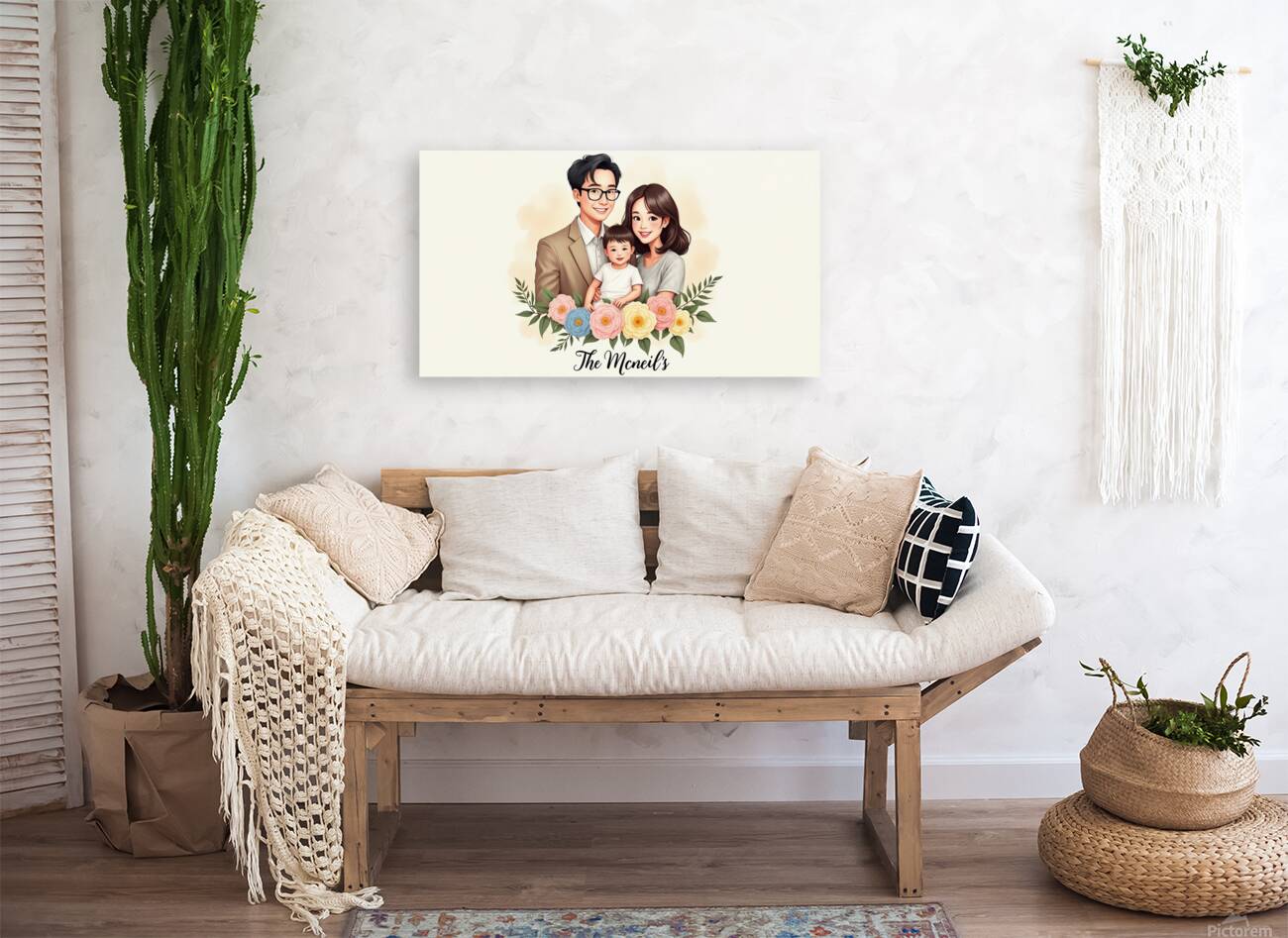 Cherished Moments : A Loving Family Portrait High Resolution Digital Art Reproduction