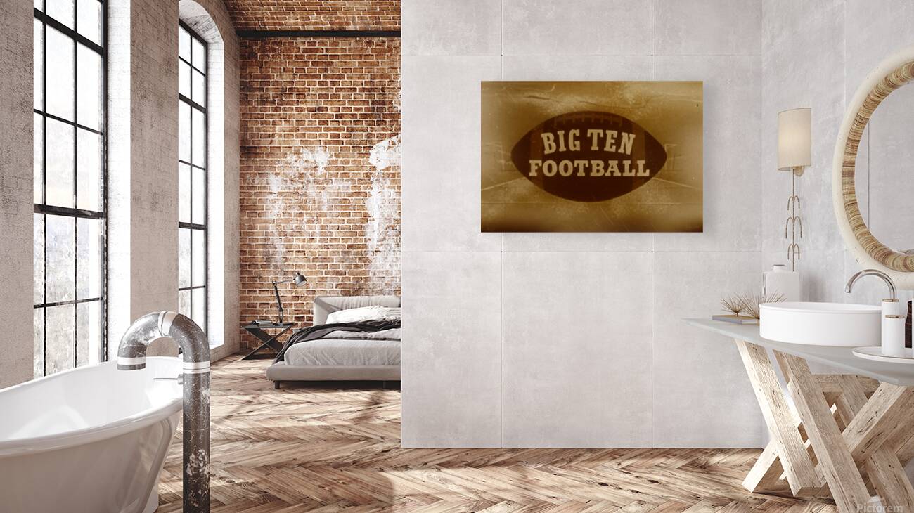 1960s Big Ten Football Art Reproduction