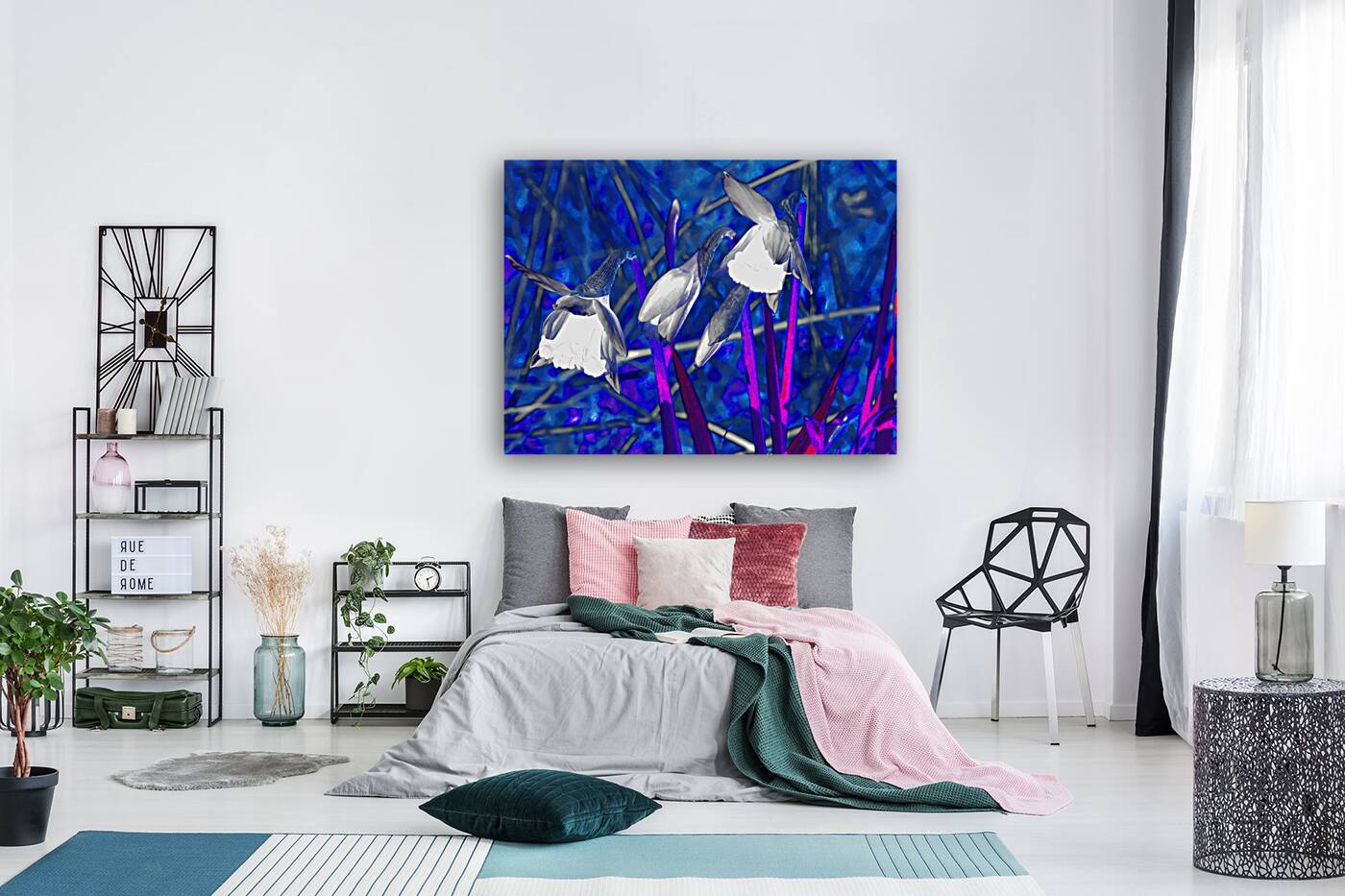 Abstract Psychedelic Daffodils                                                                                                                      Reproduction