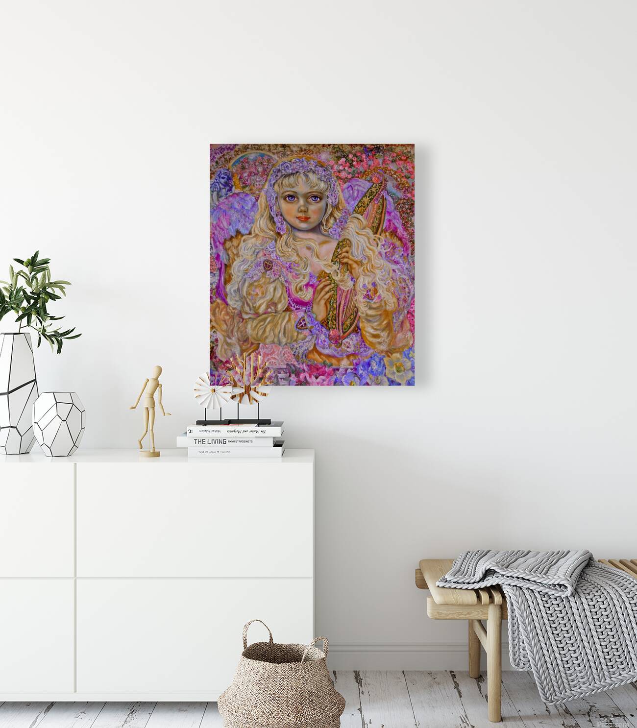 Yumi Sugai.Angel holding herbs. Reproduction