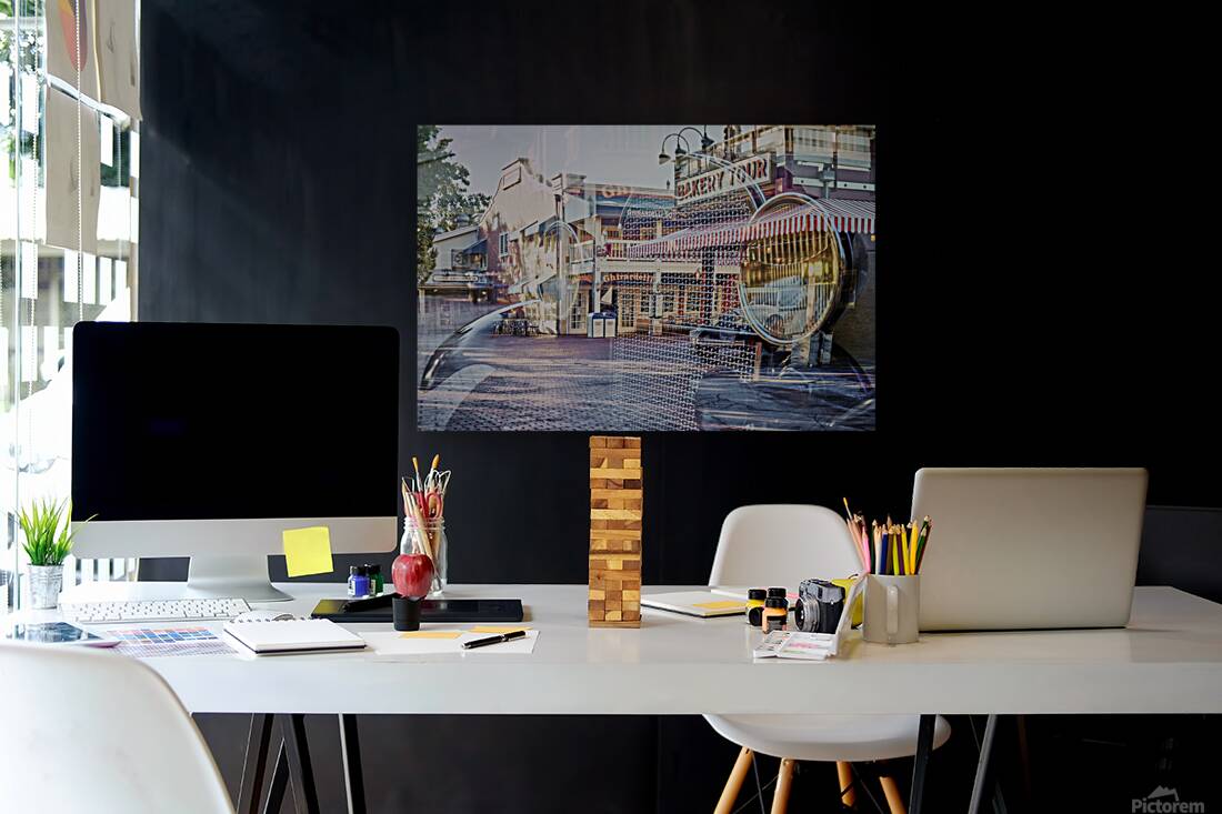 Bakery Truck Chocolate Shop Double Exposure Reproduction