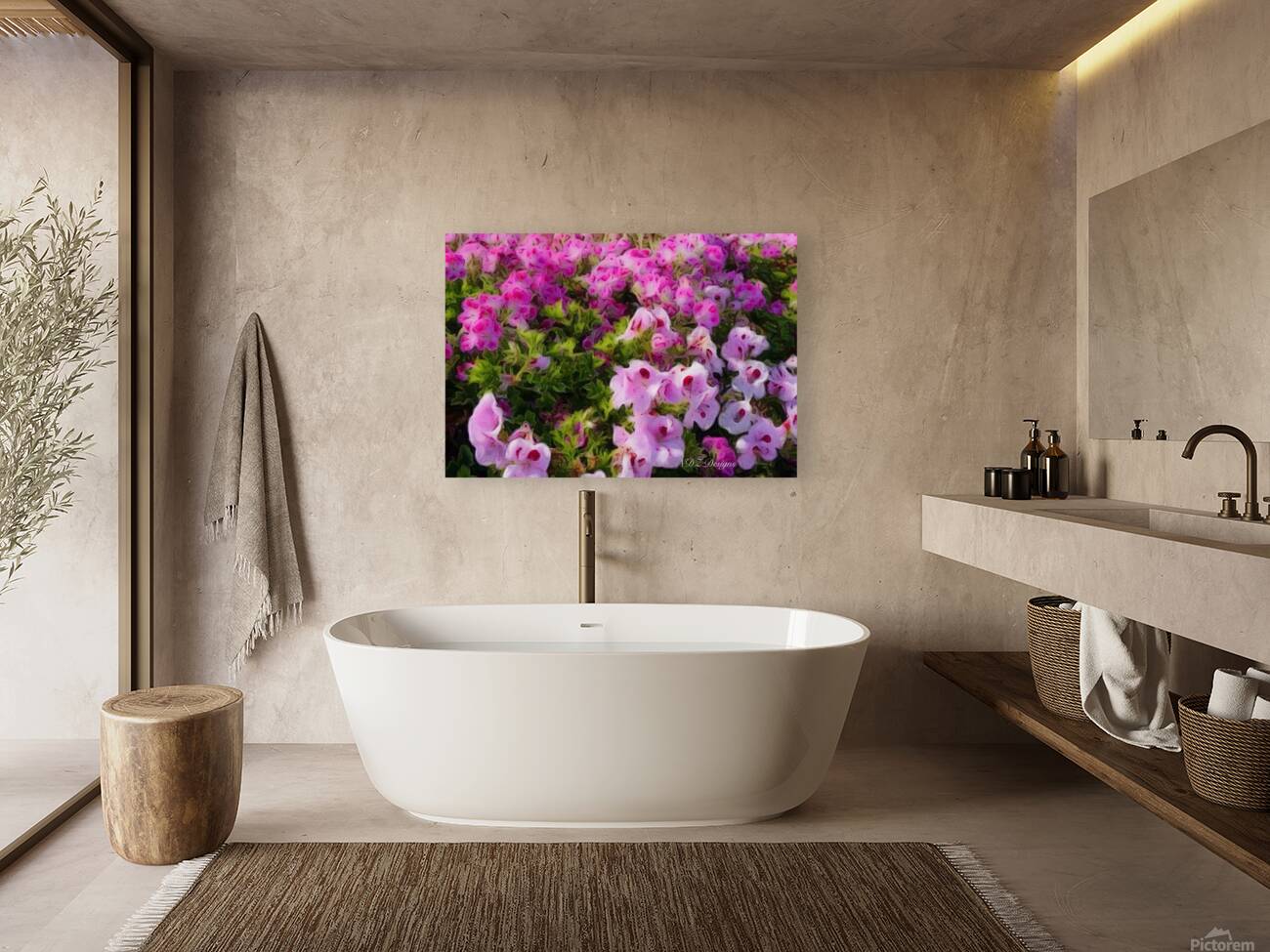 pink pansies2 Reproduction