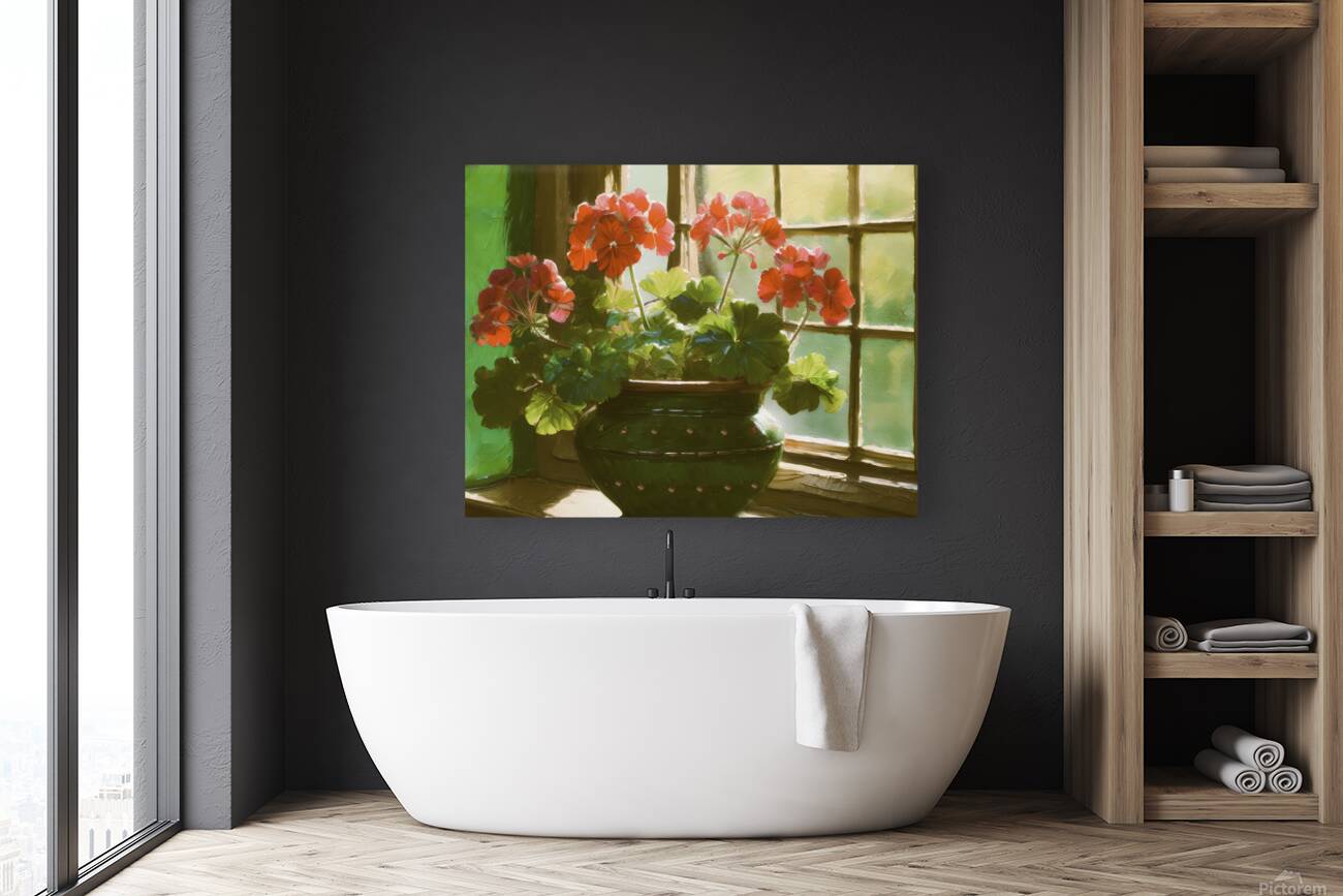 Geranium in My Sunroom Reproduction