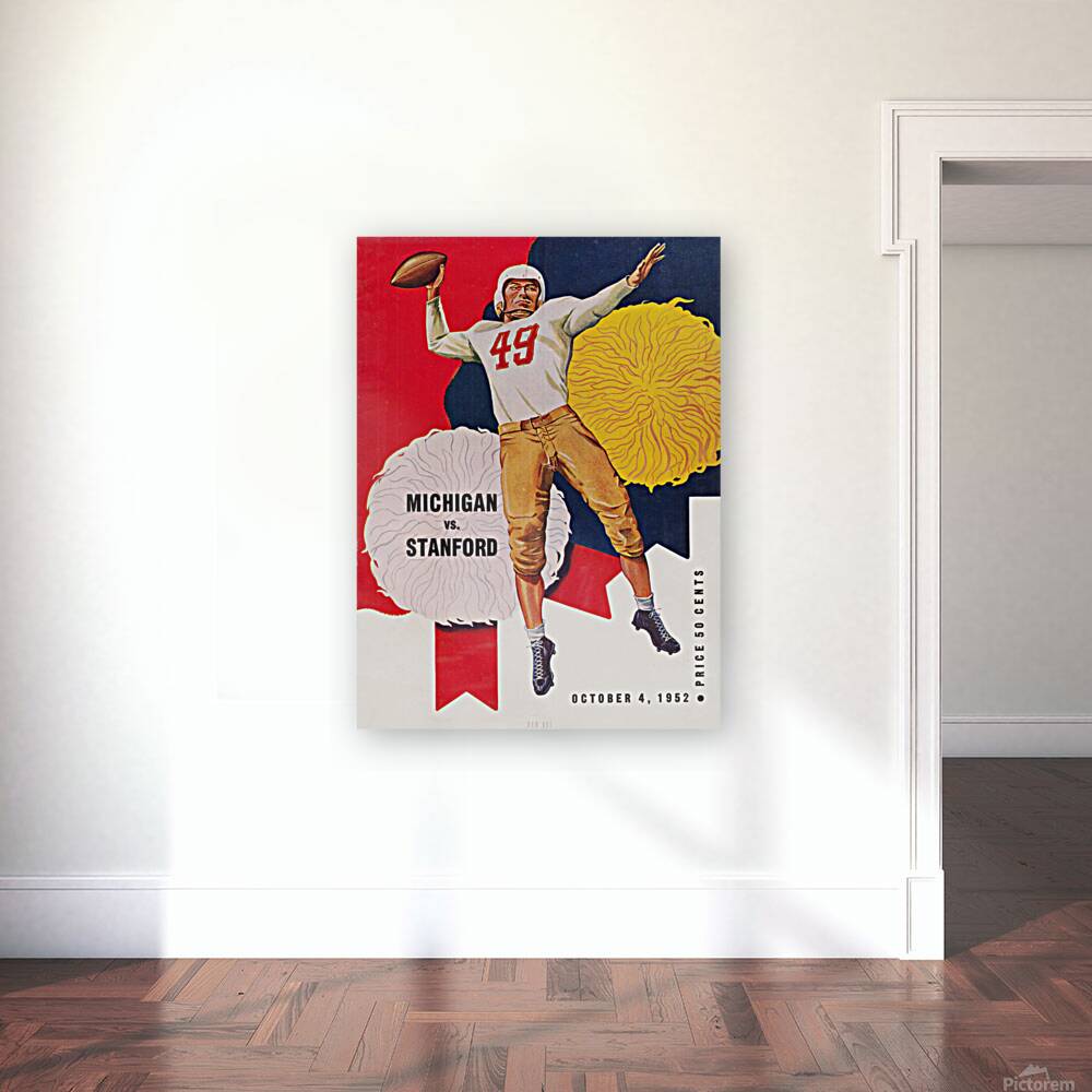 1952 Michigan Wolverines at Stanford Indians Reproduction