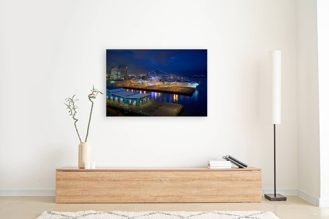 Early Morning USS Midway in San Diego Reproduction