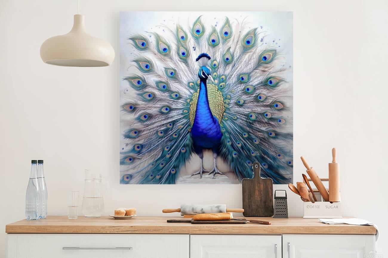 Peacock Showing Off Reproduction