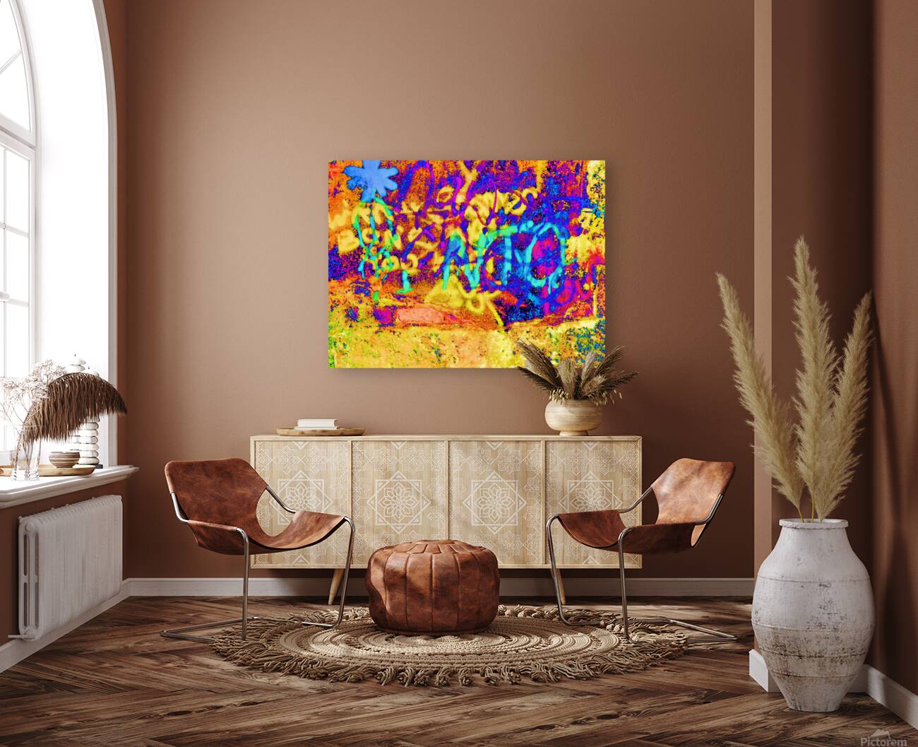 Abstract Neon Graffiti                                                                                                                       Reproduction