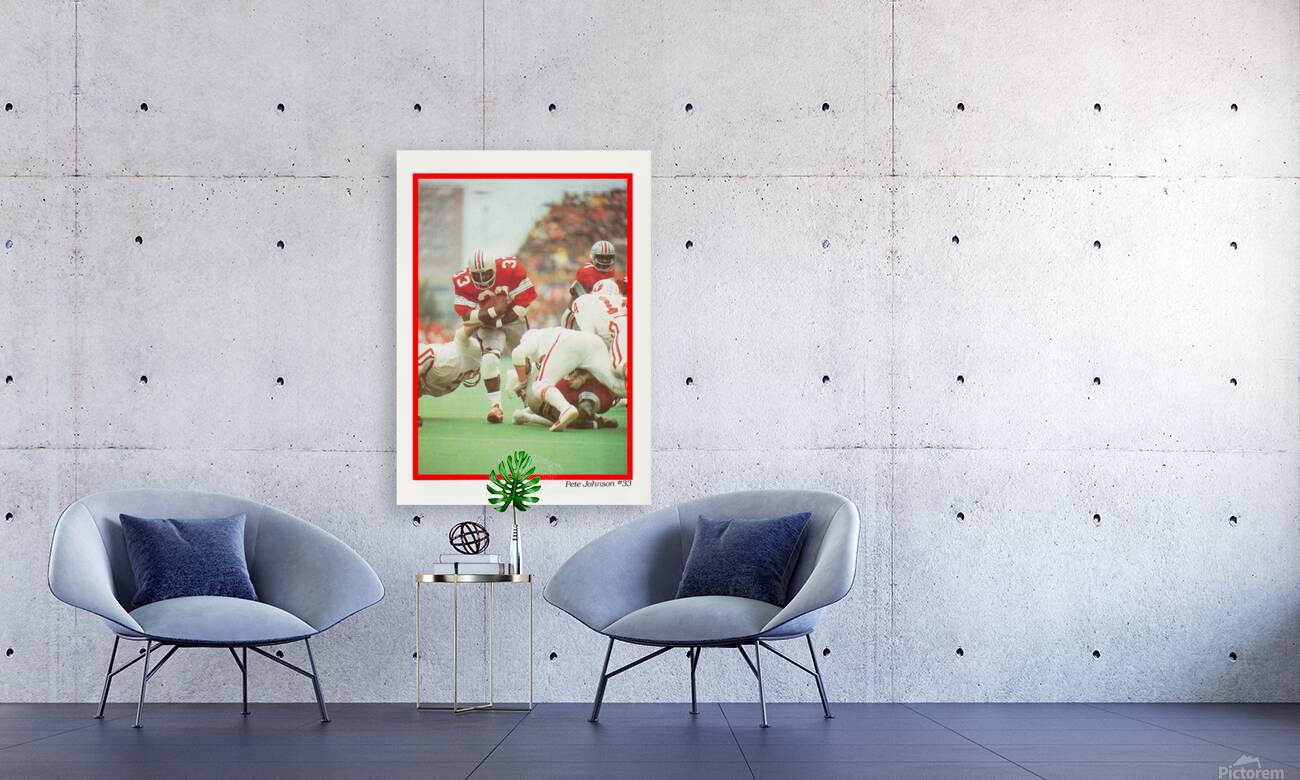 1975 Pete Johnson Ohio State Football Art Reproduction
