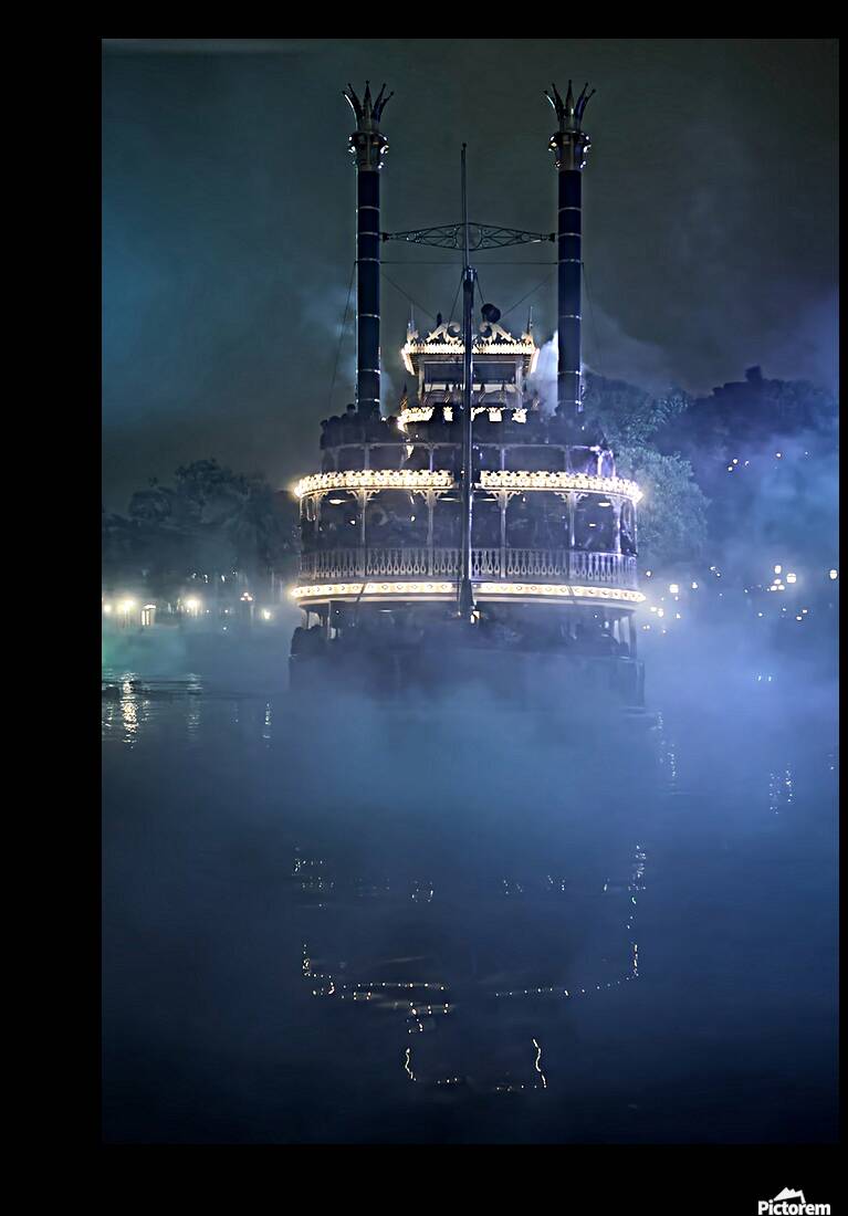 Riverboat In The Fog Reproduction