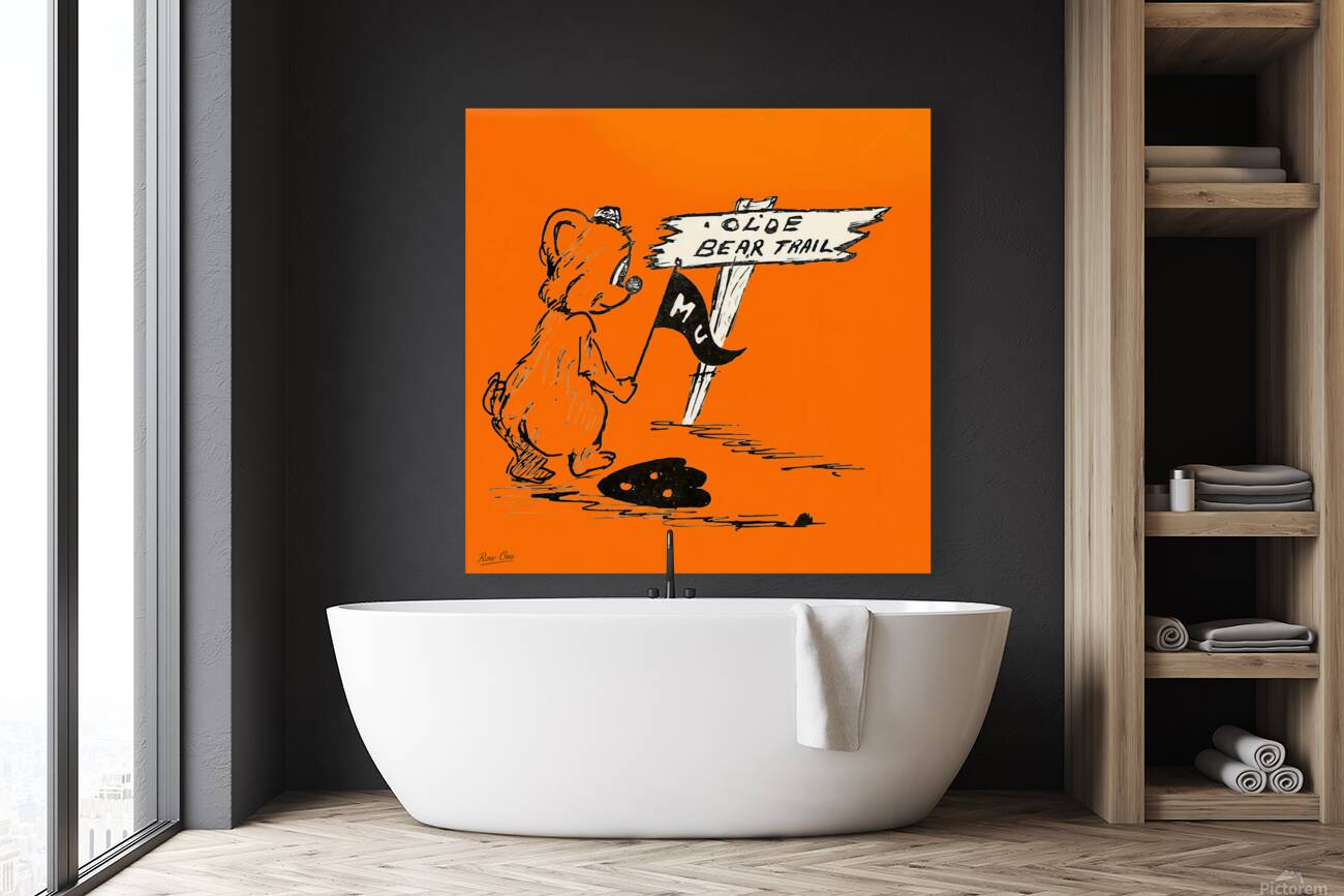 1940s Mercer Bear Cartoon Art Reproduction