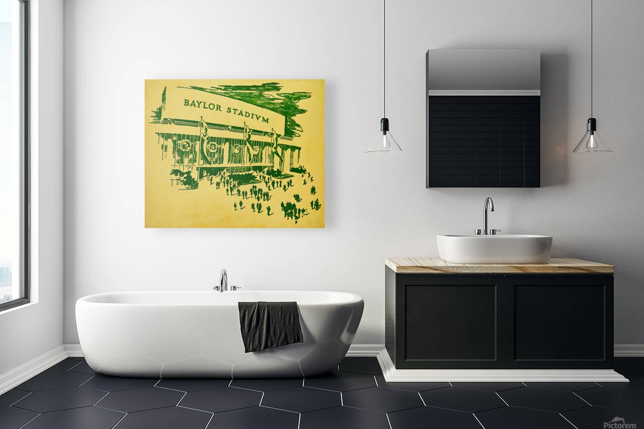 Vintage 1950s Baylor Stadium Art Reproduction
