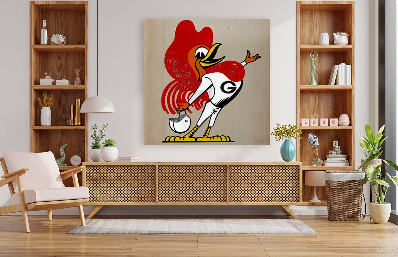 1950s Goebel Rooster Football Cartoon Reproduction