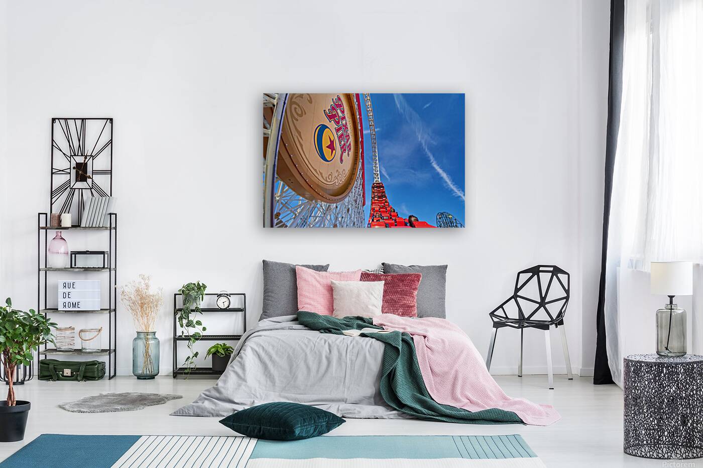 Roller Coaster Loop Low Angle Reproduction