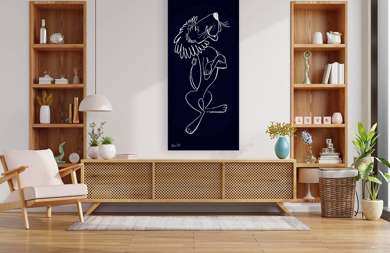 1970s Penn State Nittany Lion Cartoon Art Reproduction