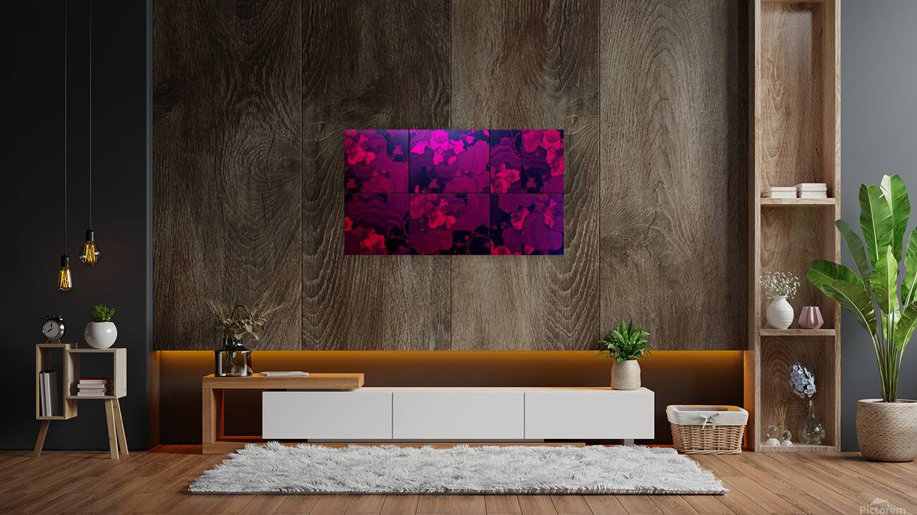 Aperiodic Glow: Hyper-Fluorescent Penrose Tiling Amidst Rustic Onyx ...