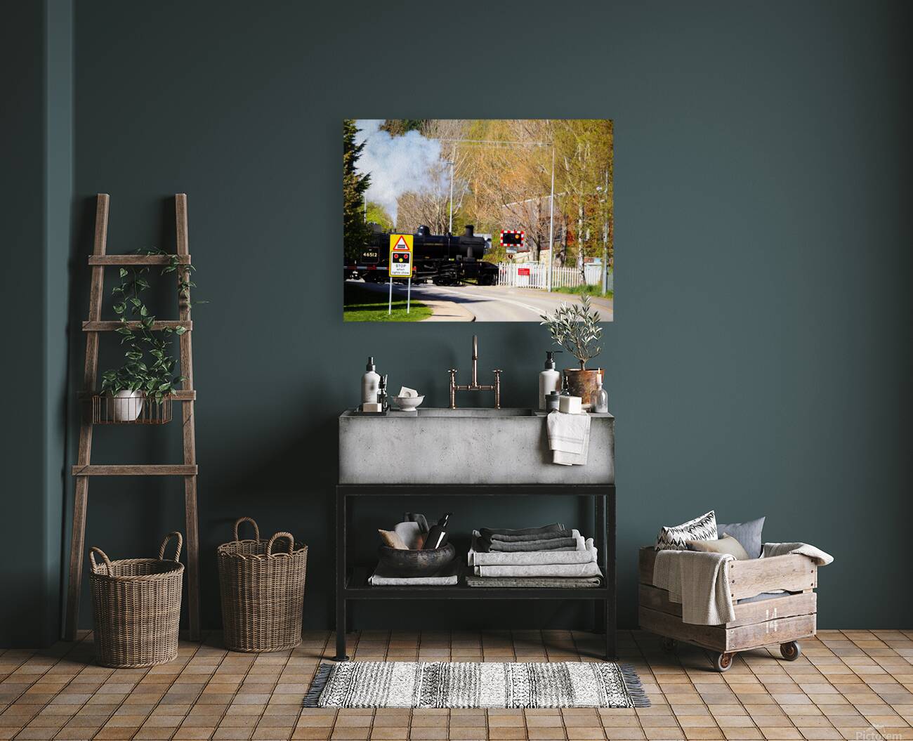 Scottish Highlands Steam Train                                                                                                                      Reproduction