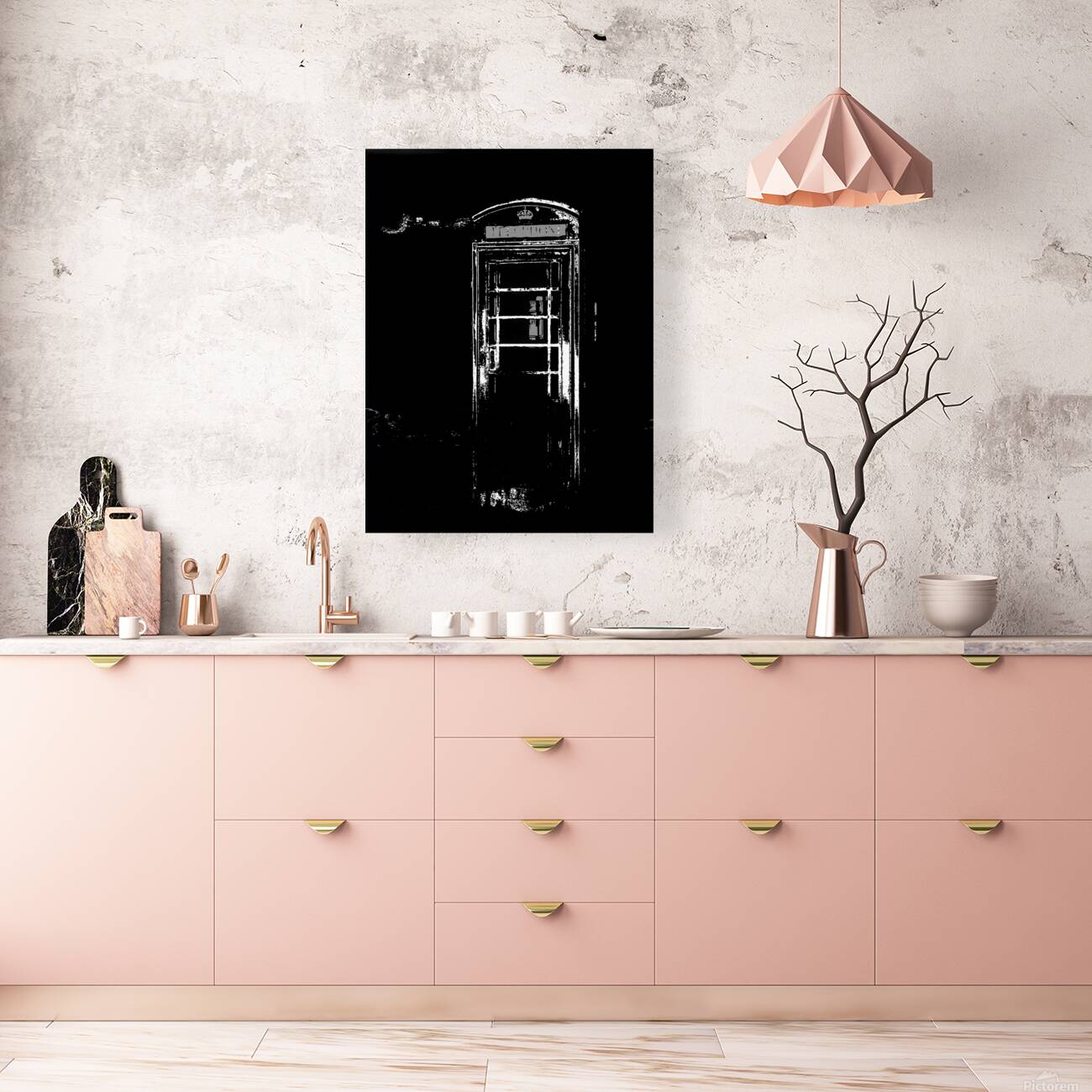 Abstract Black Phone Box Reproduction