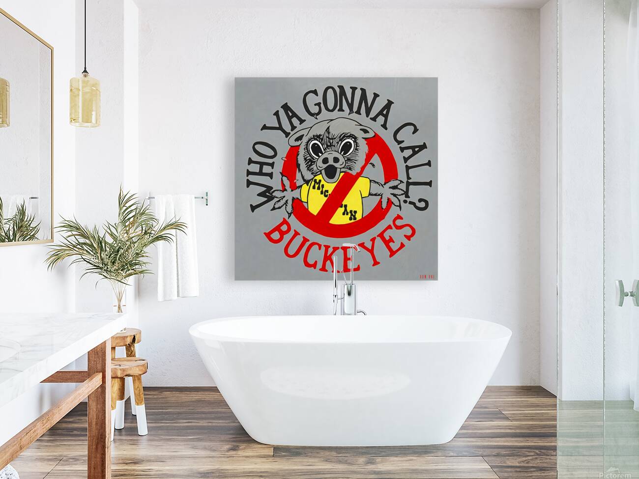 1984 Ohio State Michigan Parody Cartoon Art Reproduction