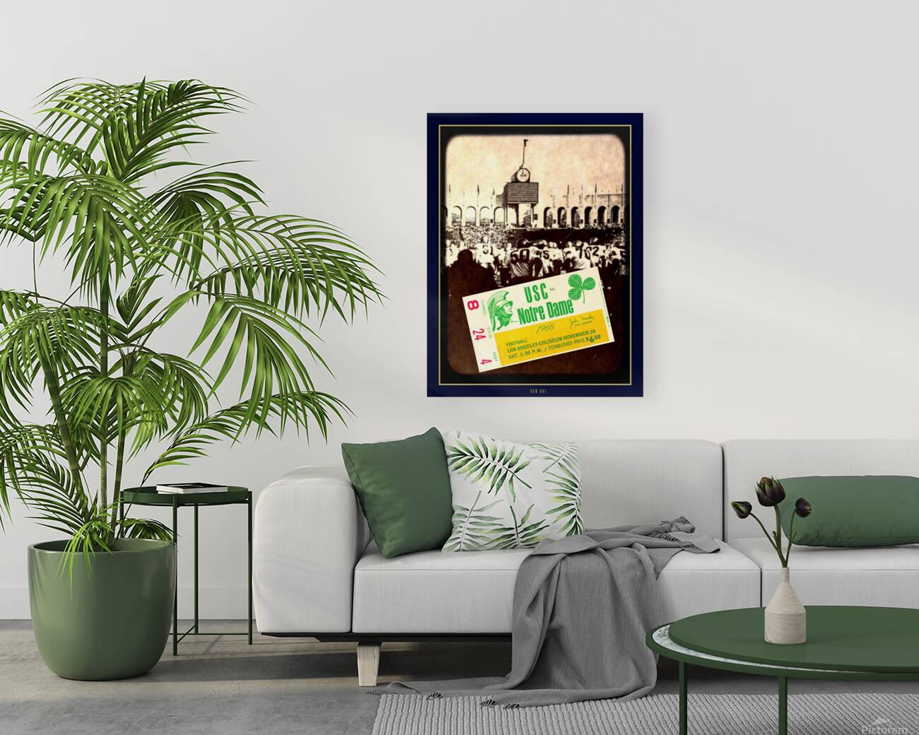 1966 Notre Dame at USC Ticket and Photo Reproduction