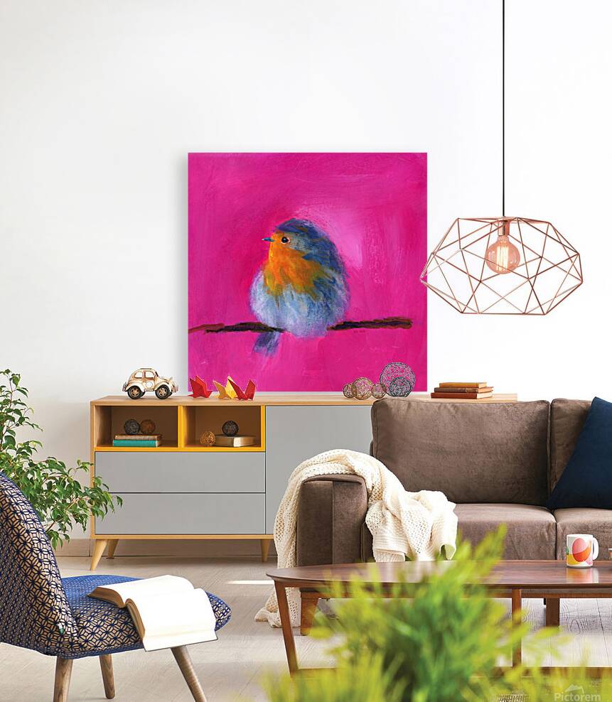 Little Robin acrylic painting Reproduction