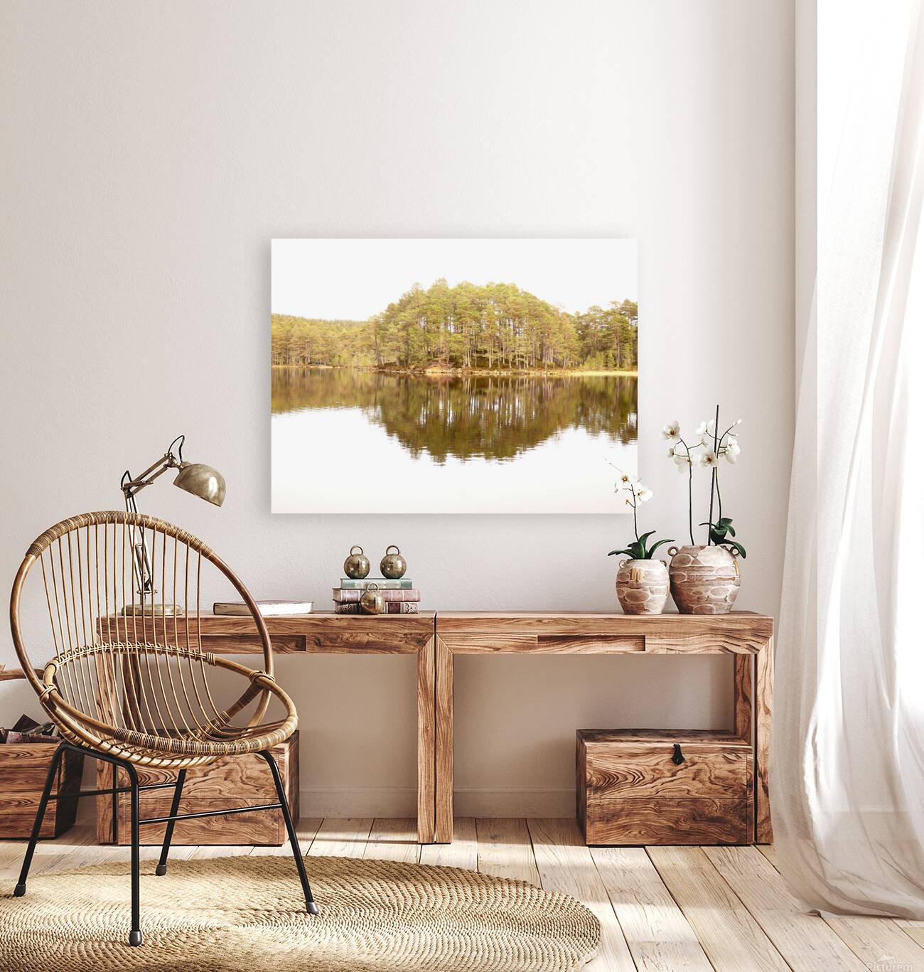 Scottish Highlands Forest Reflection  Reproduction