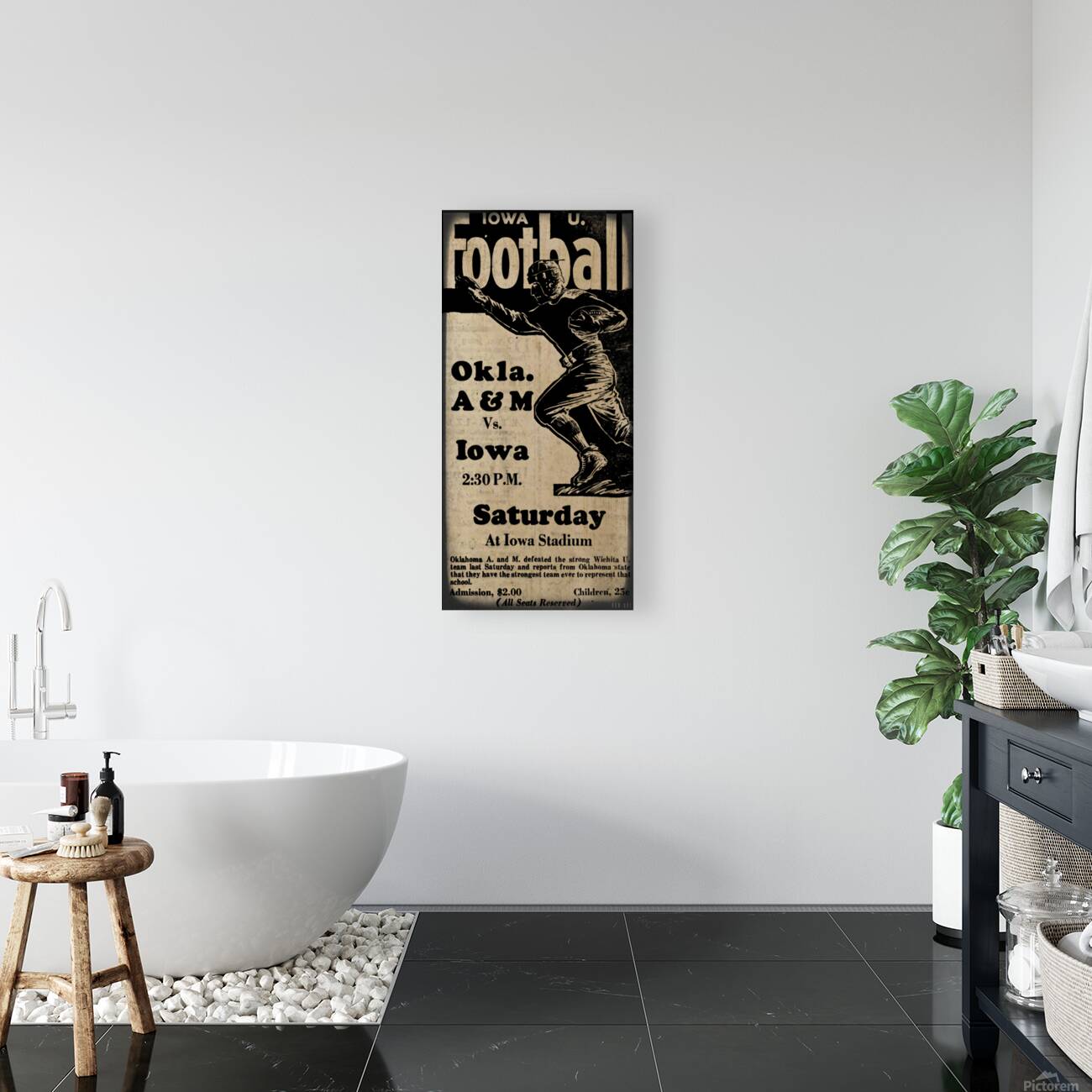 1930 Oklahoma A&M Cowboys at Iowa Hawkeyes Reproduction