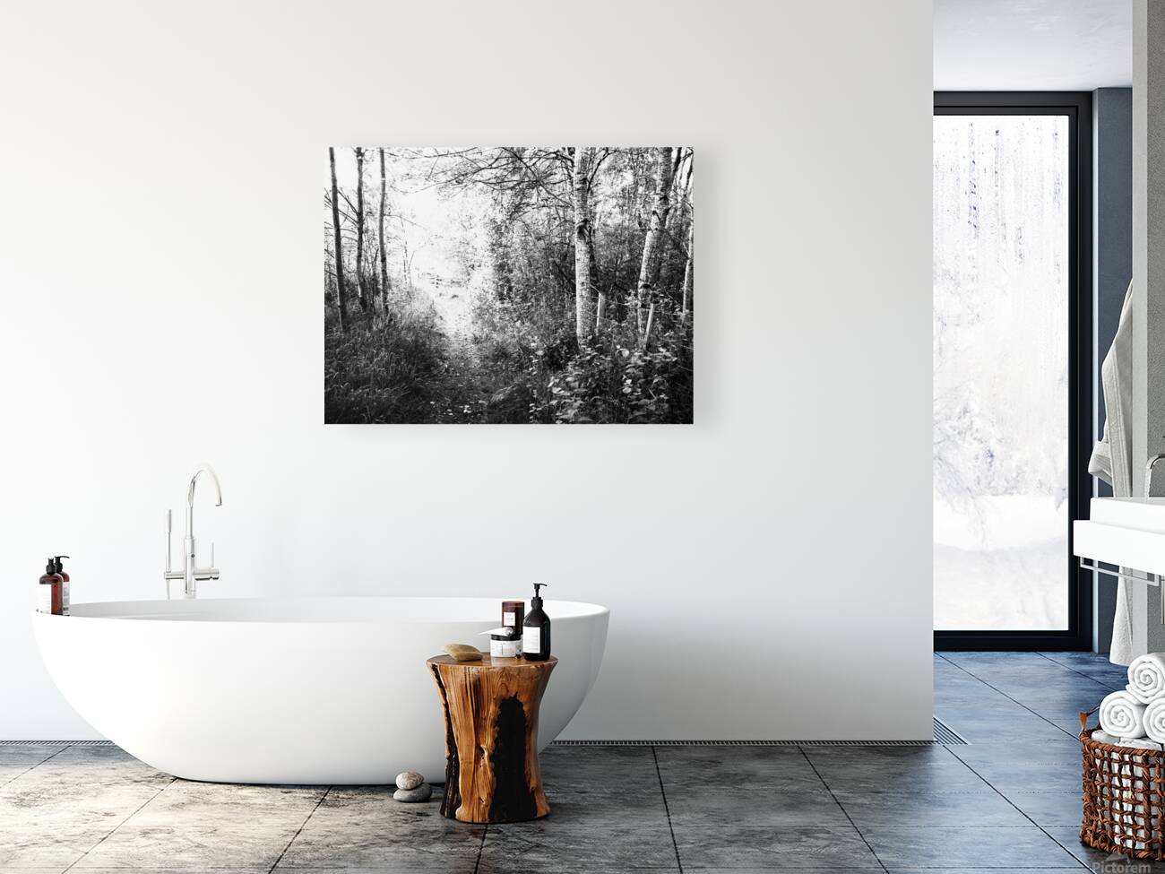 Black and White Walk through the Scottish Highlands                                                                                                                     Reproduction