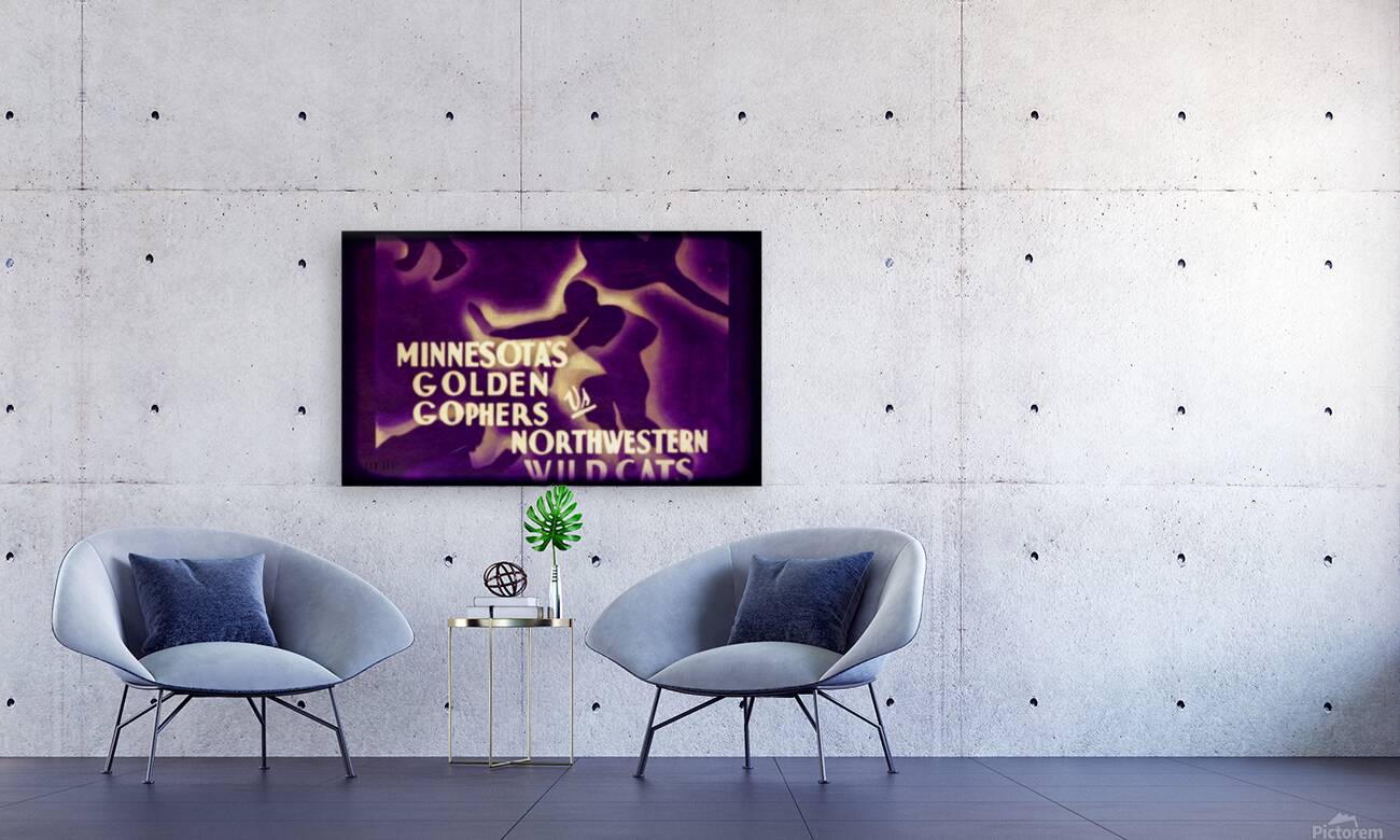 Vintage Minnesota at Northwestern Football Players Art Reproduction