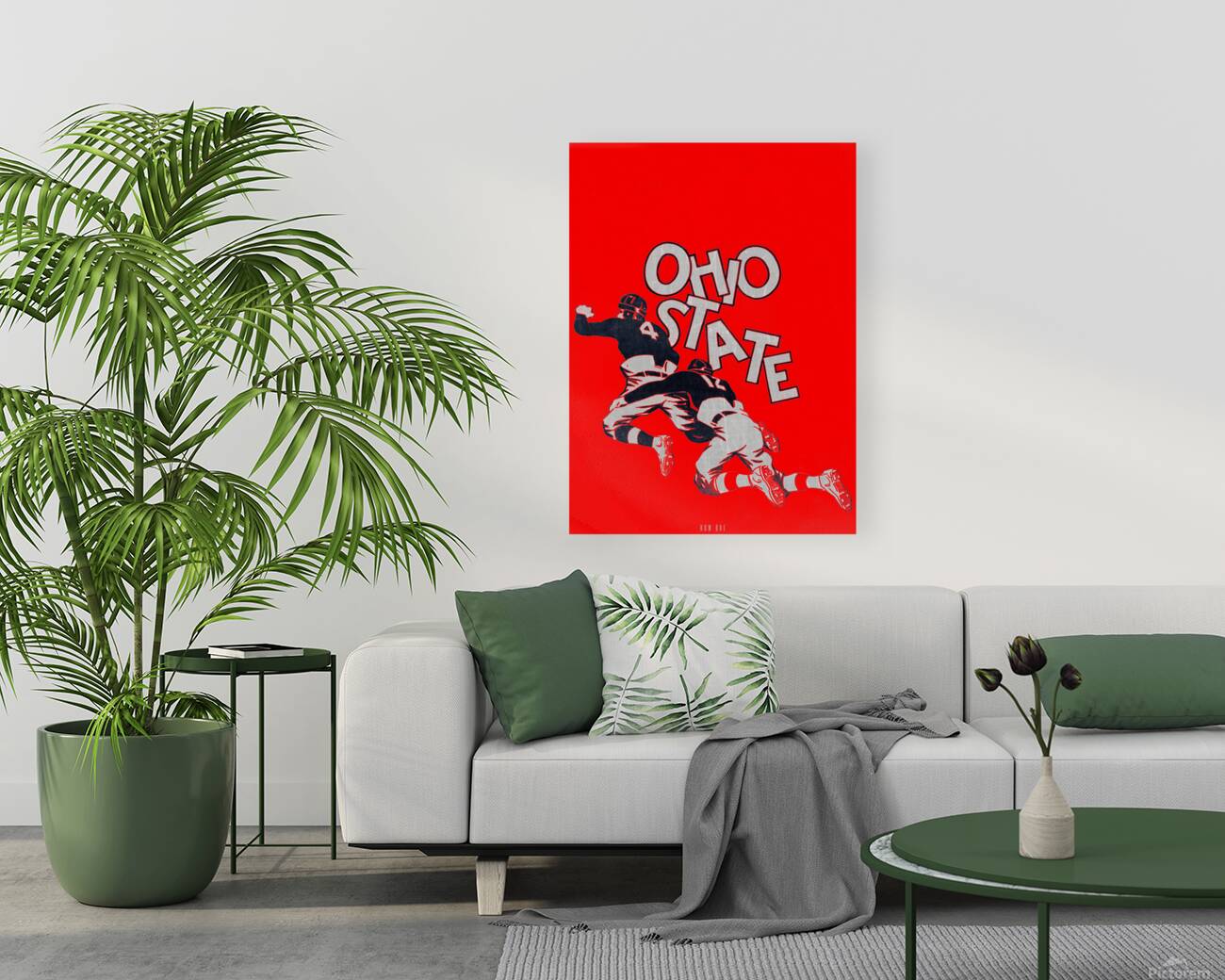 Early 1900s Ohio State Football Art Remix Reproduction