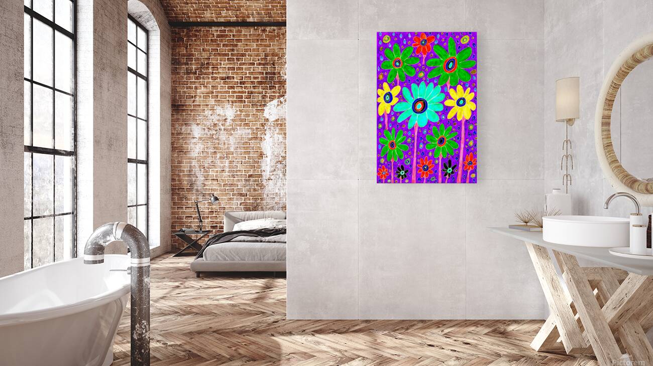  Abstract Vibrant Floral Surprise Reproduction