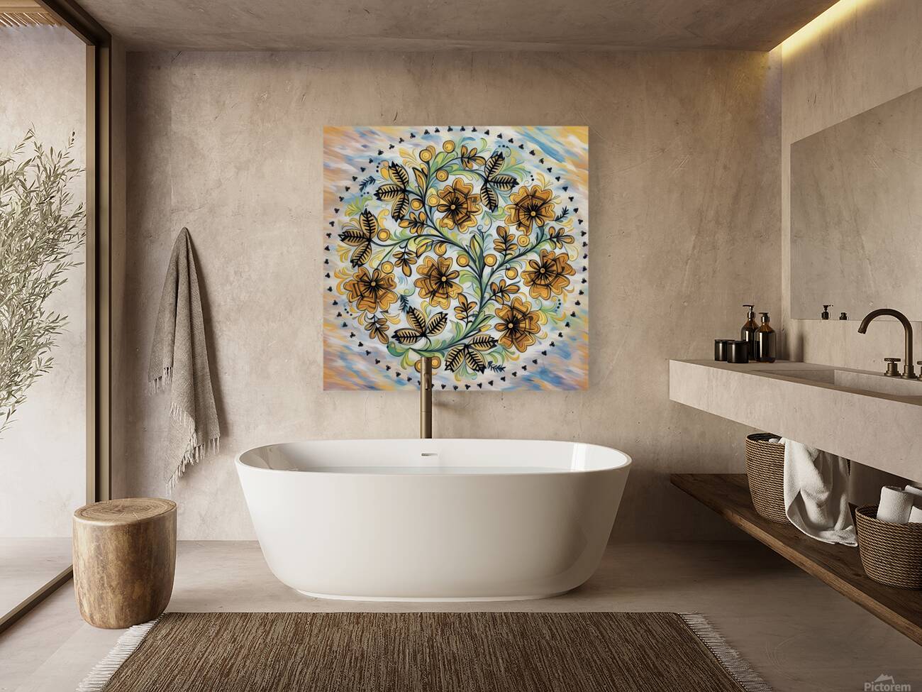 ArtXcl 1004 mandala flowers Reproduction