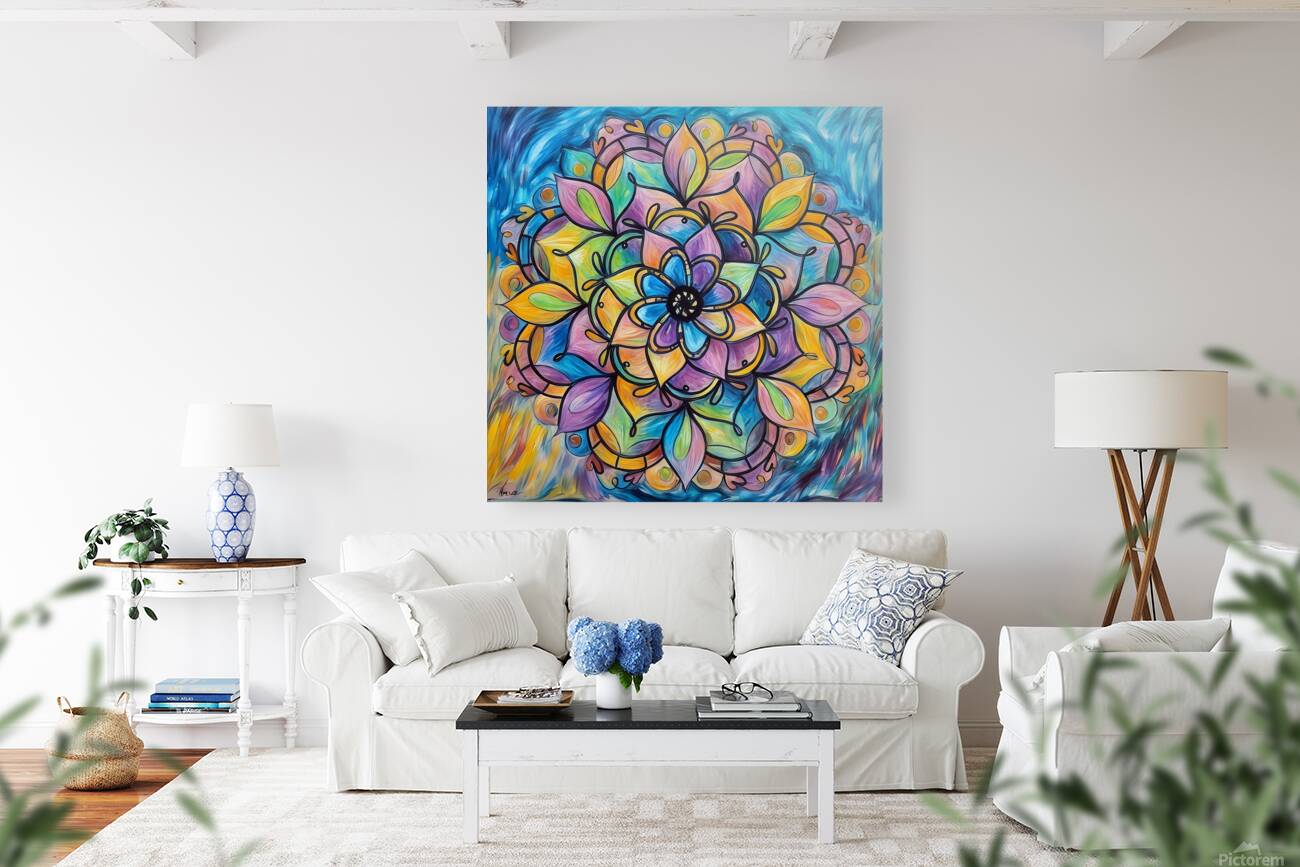 ArtXcl 1003 mandala flowers Reproduction