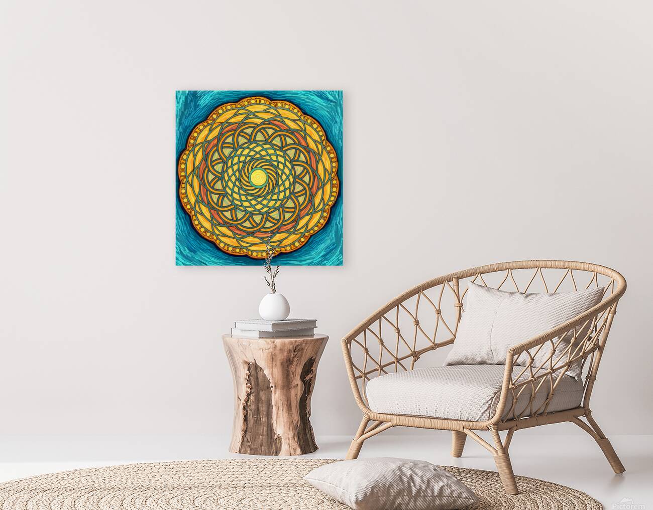 ArtXcl 1011 mandala sun style Reproduction