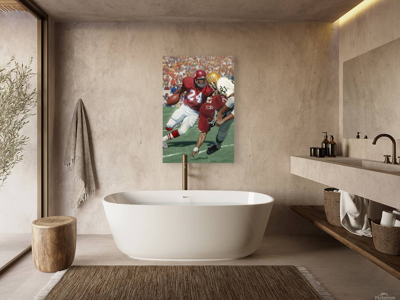 Joe Washington Oklahoma Sooners Football Painting Reproduction